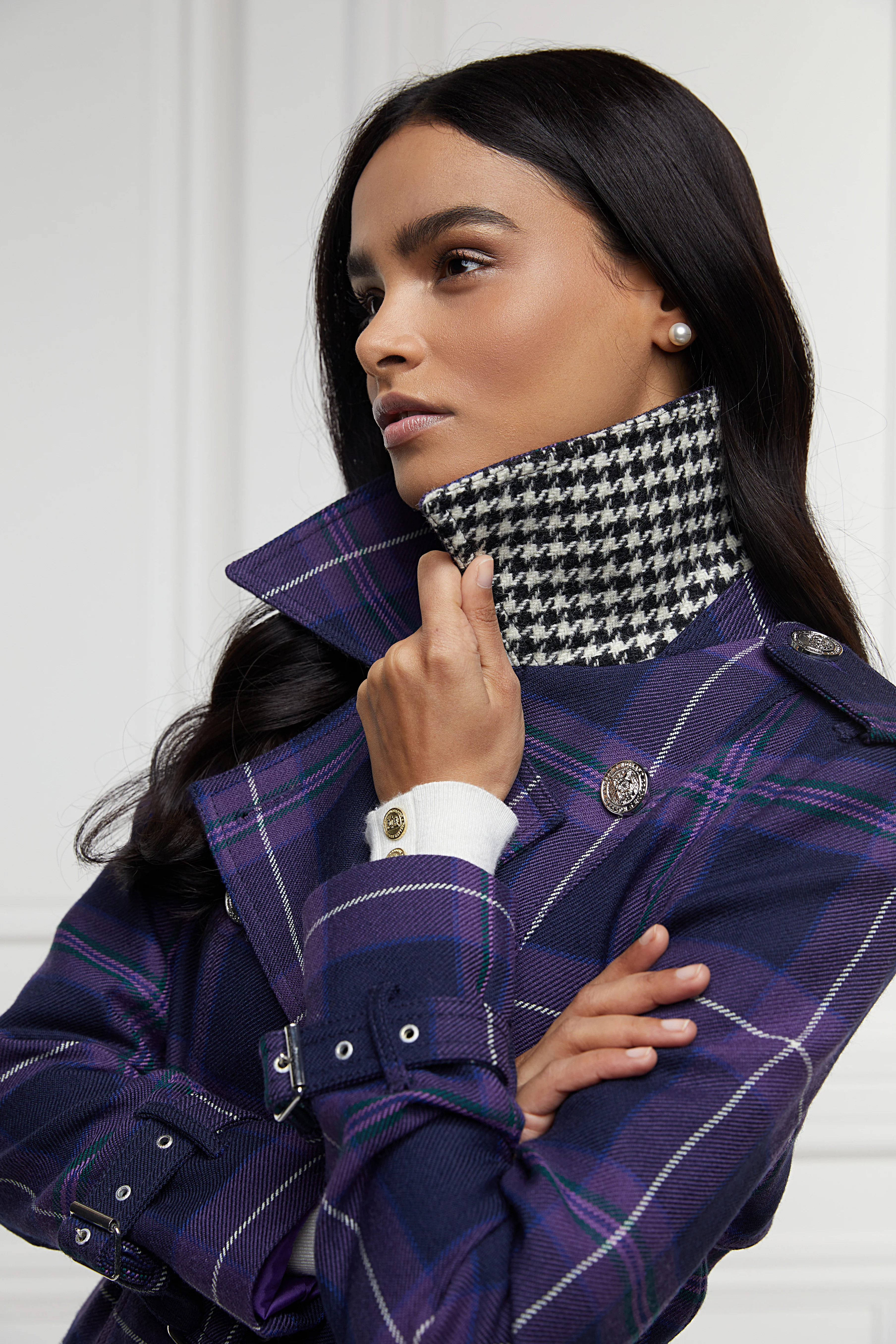 Jubilee Full Length Marlborough Trench (Jubilee Tartan) - Image 3