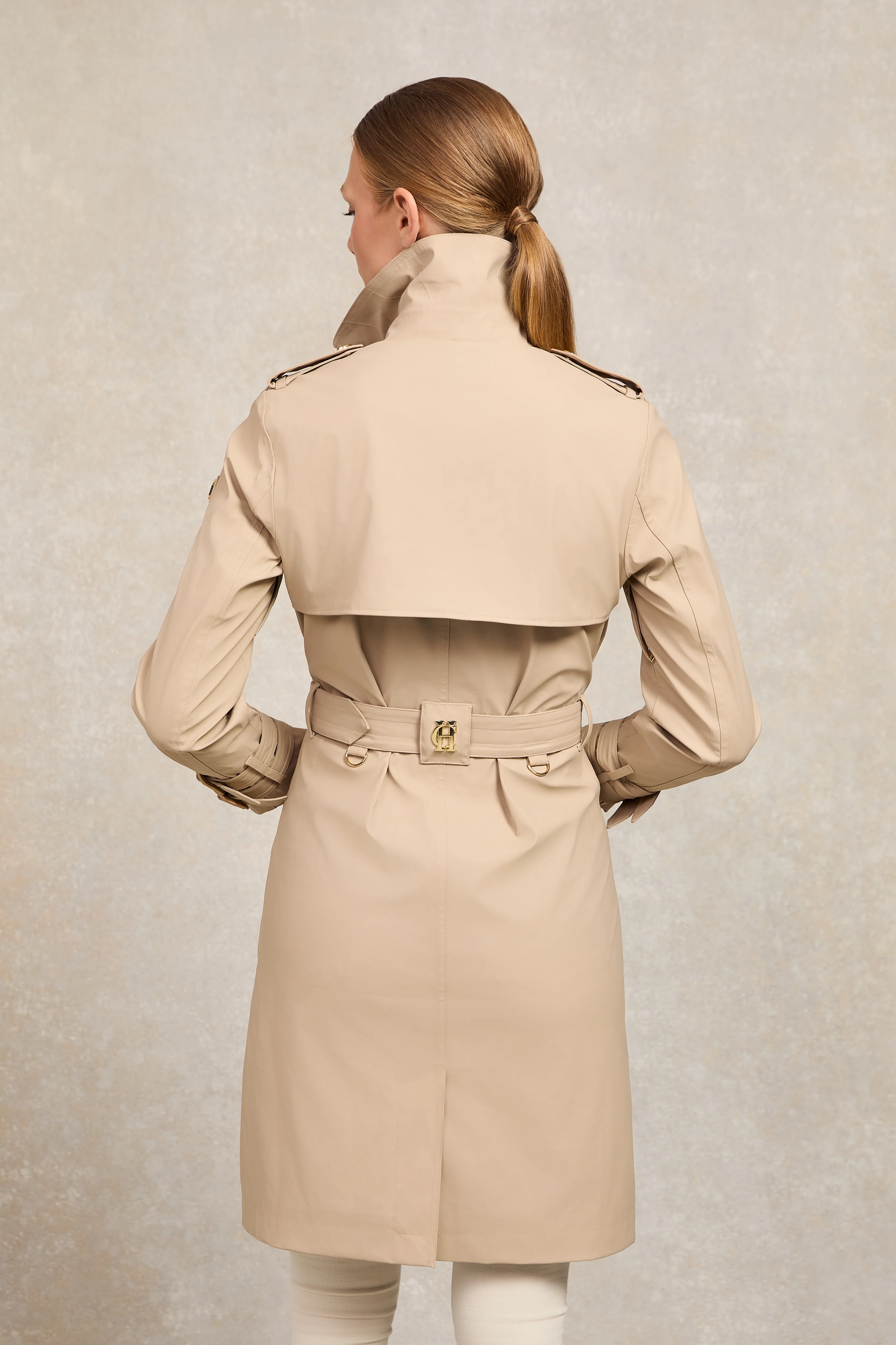 Kendal Waterproof Trench Coat (Stone) - Image 6