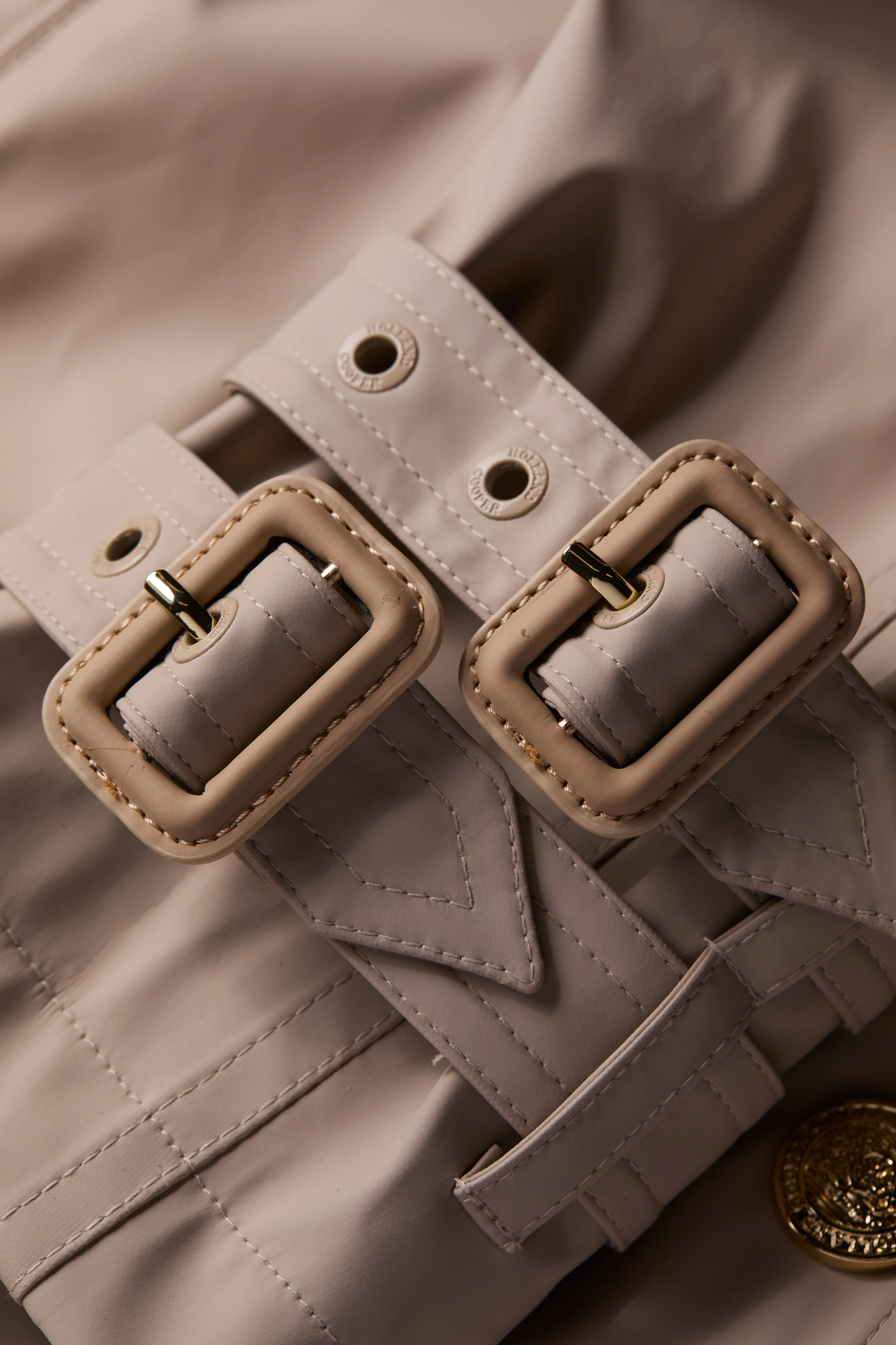 Kendal Waterproof Trench Coat (Stone) - Image 7