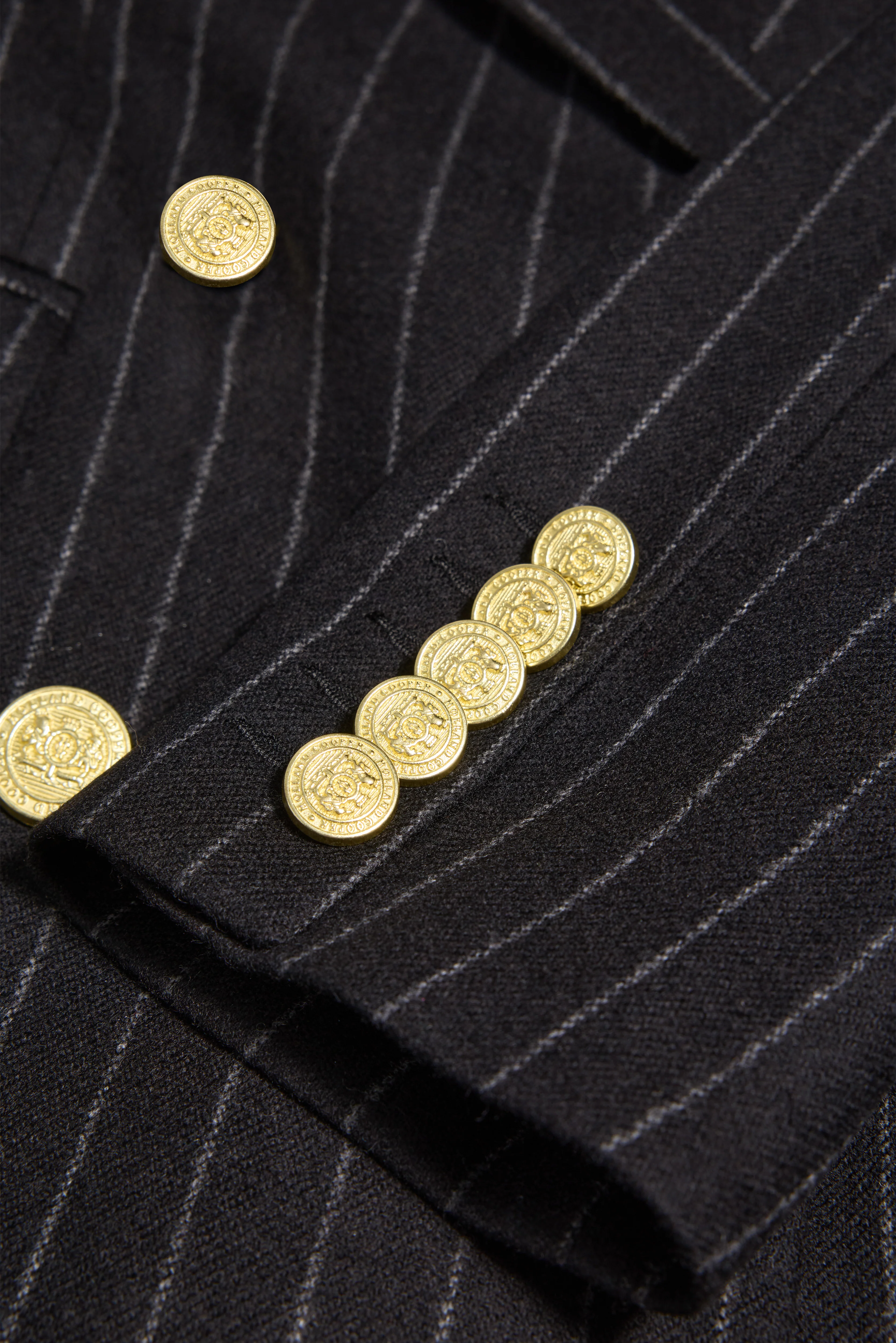 Kensington Double Breasted Blazer (Black Chalk Pinstripe) - Image 9