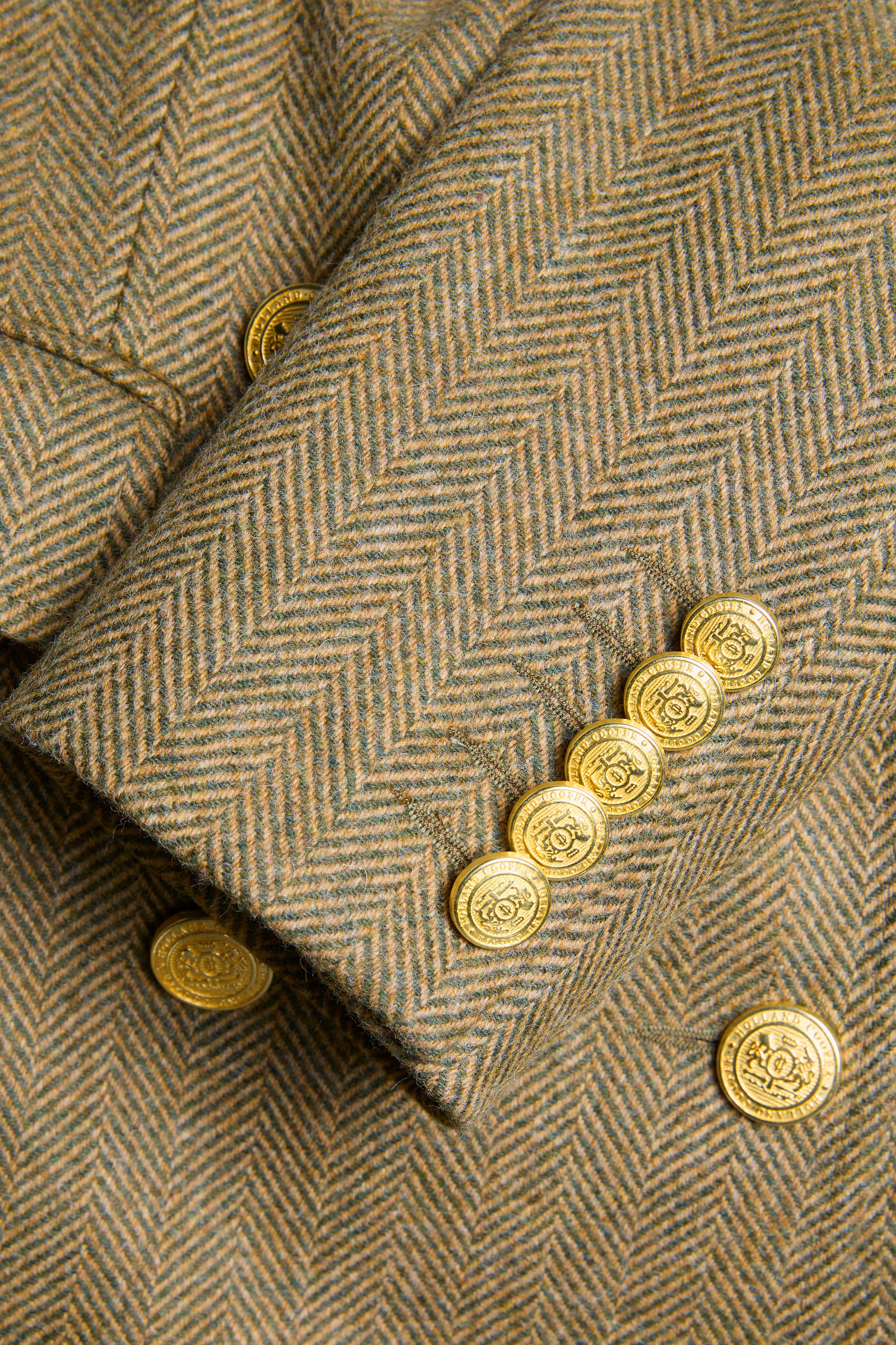 Kensington Double Breasted Blazer (Moss Herringbone) - Image 9