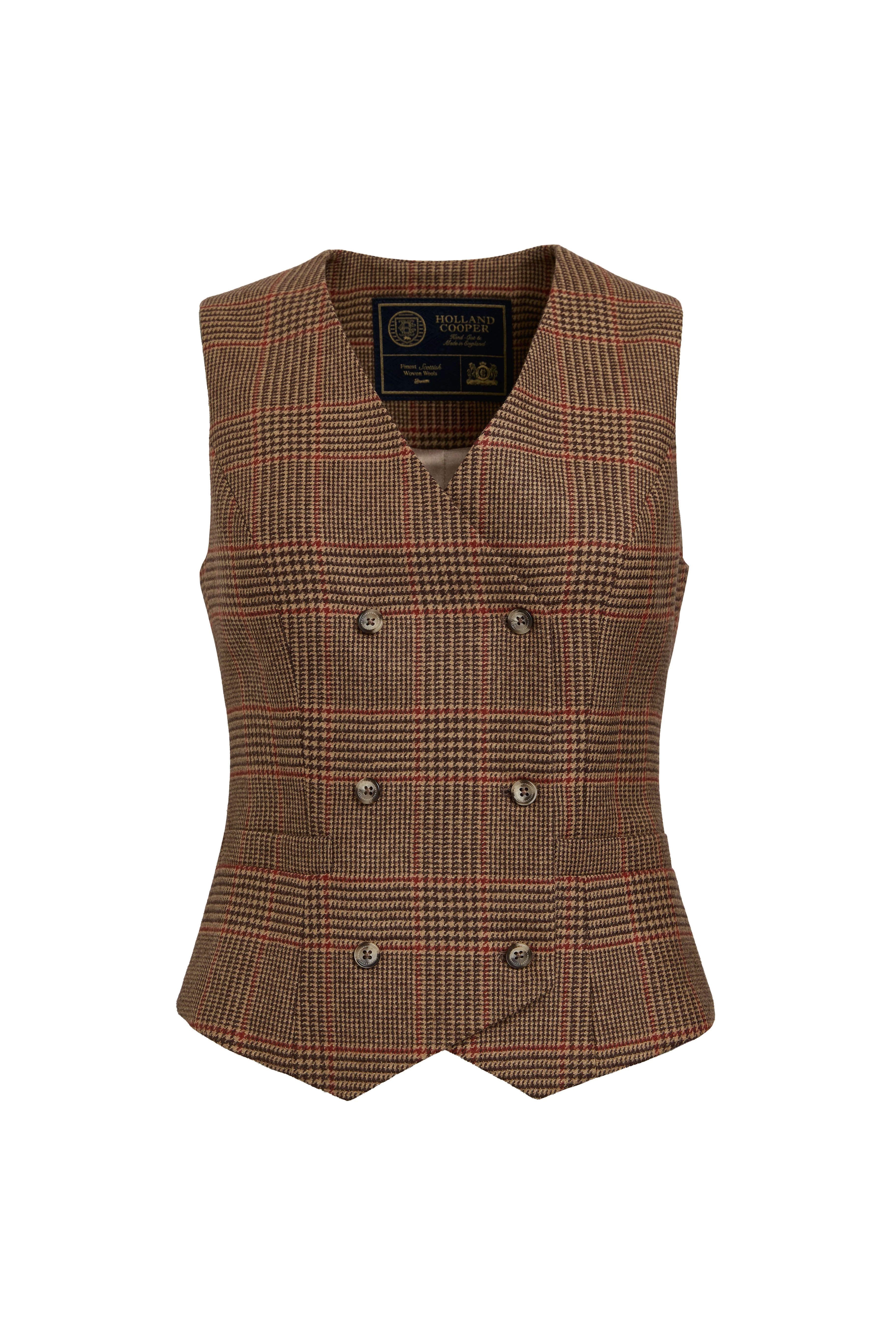 Kensington Waistcoat (Clarence Check Merlot) - Image 4