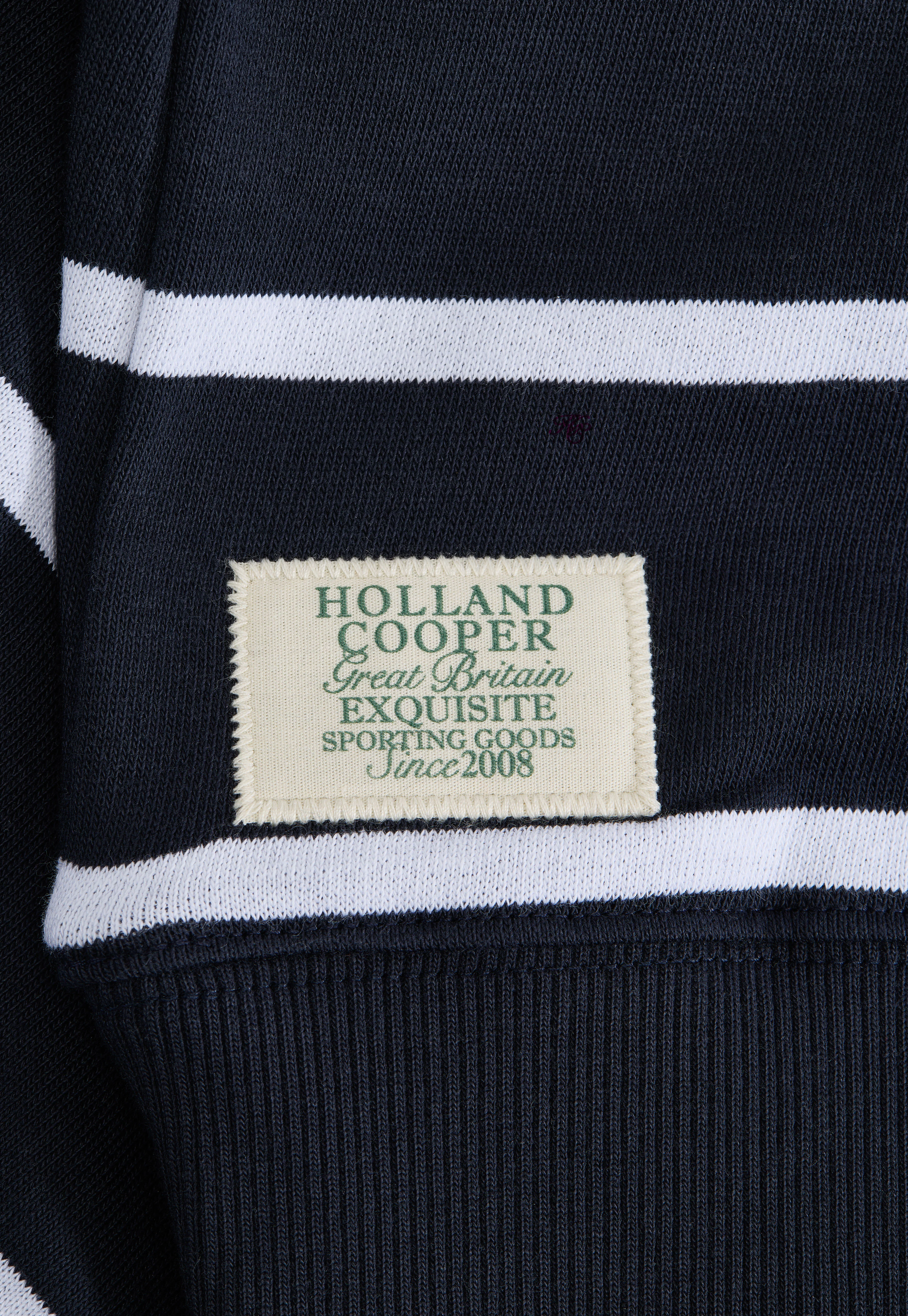 Kingham Quarter Zip Neck Sweat (Ink Navy Stripe) - Image 6
