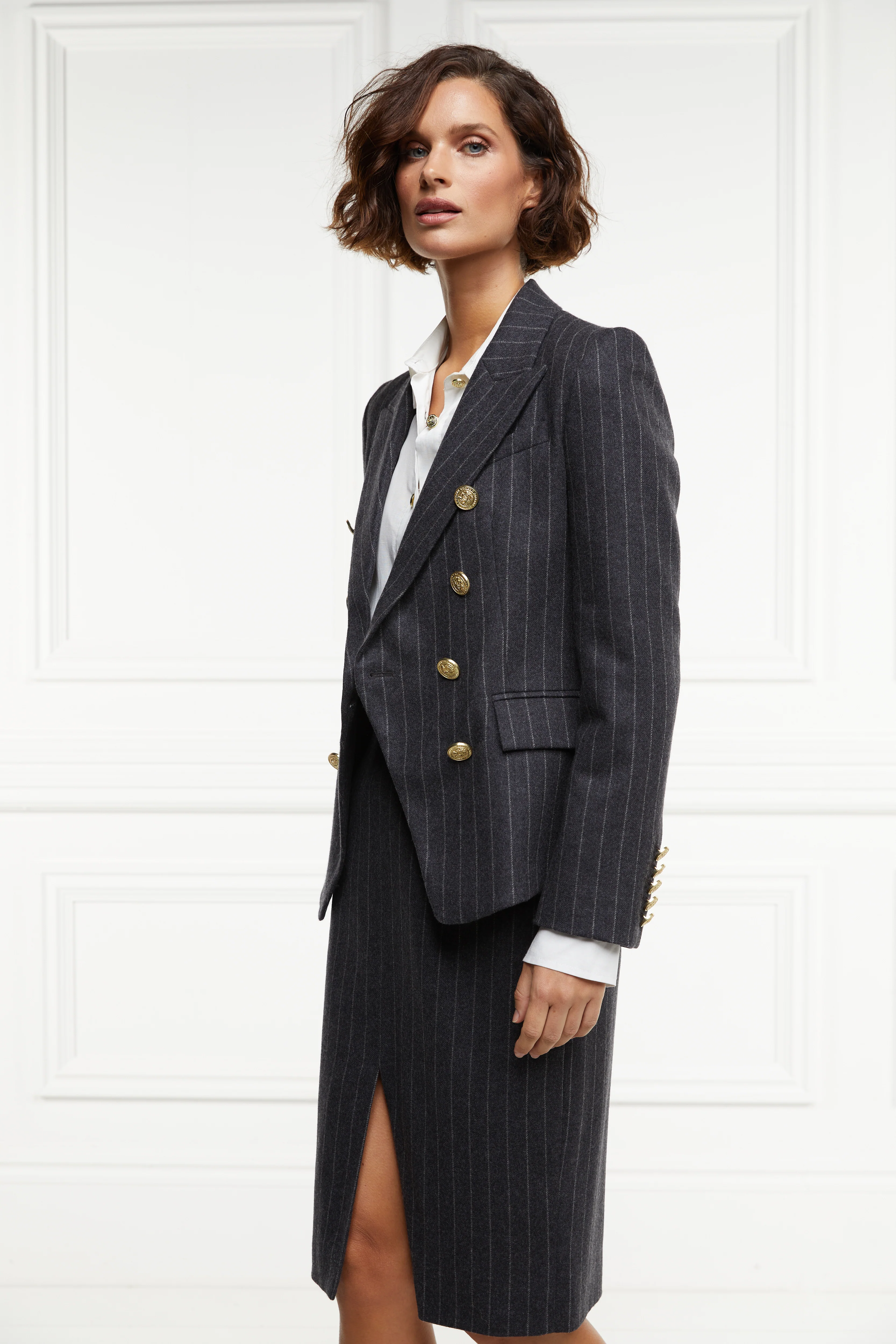 Knightsbridge Blazer (Charcoal Pinstripe) - Image 2