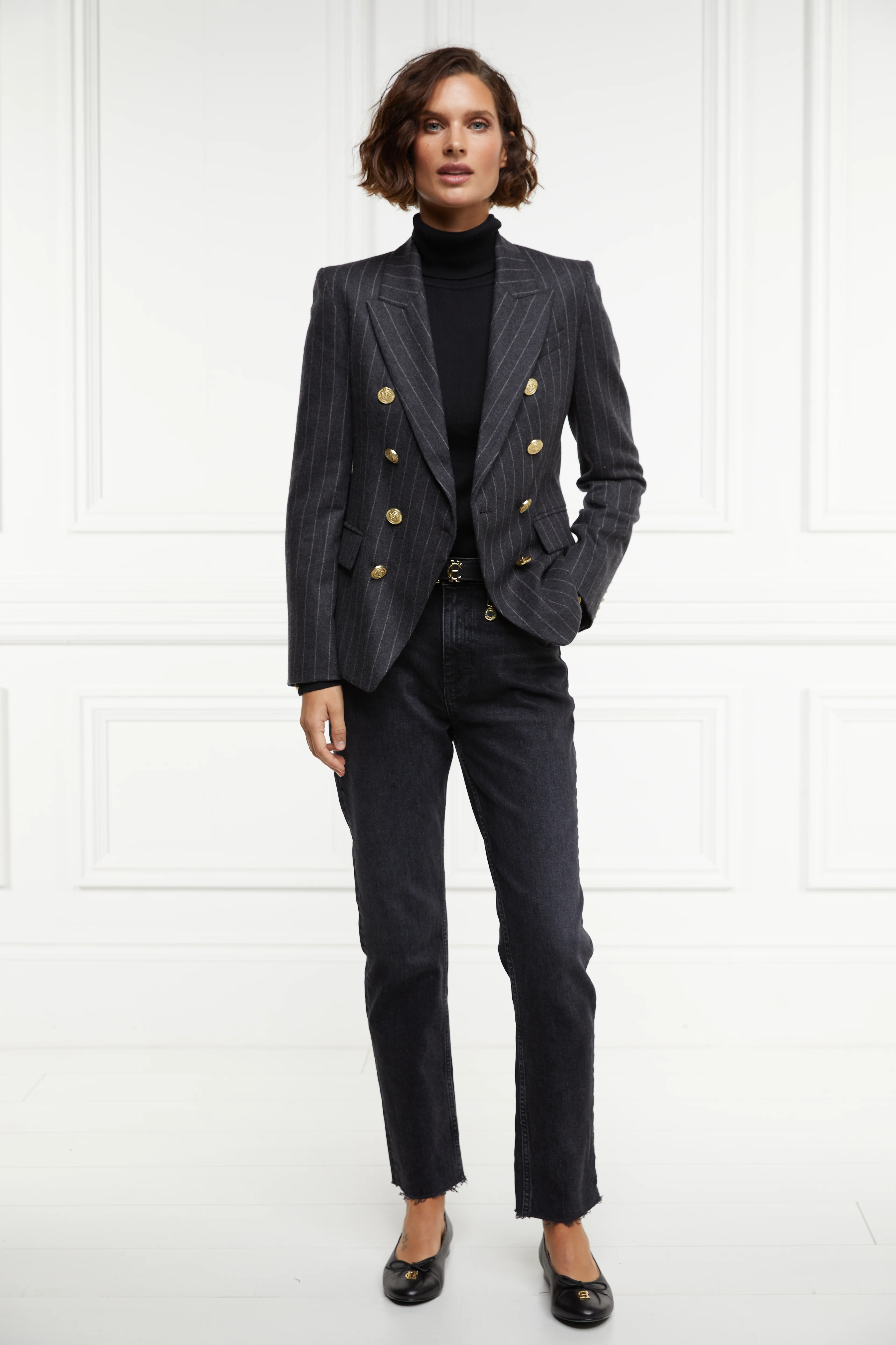 Knightsbridge Blazer (Charcoal Pinstripe) - Image 3