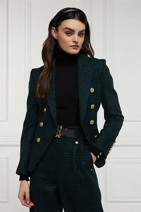 Knightsbridge Blazer (Emerald Houndstooth) - Image 5