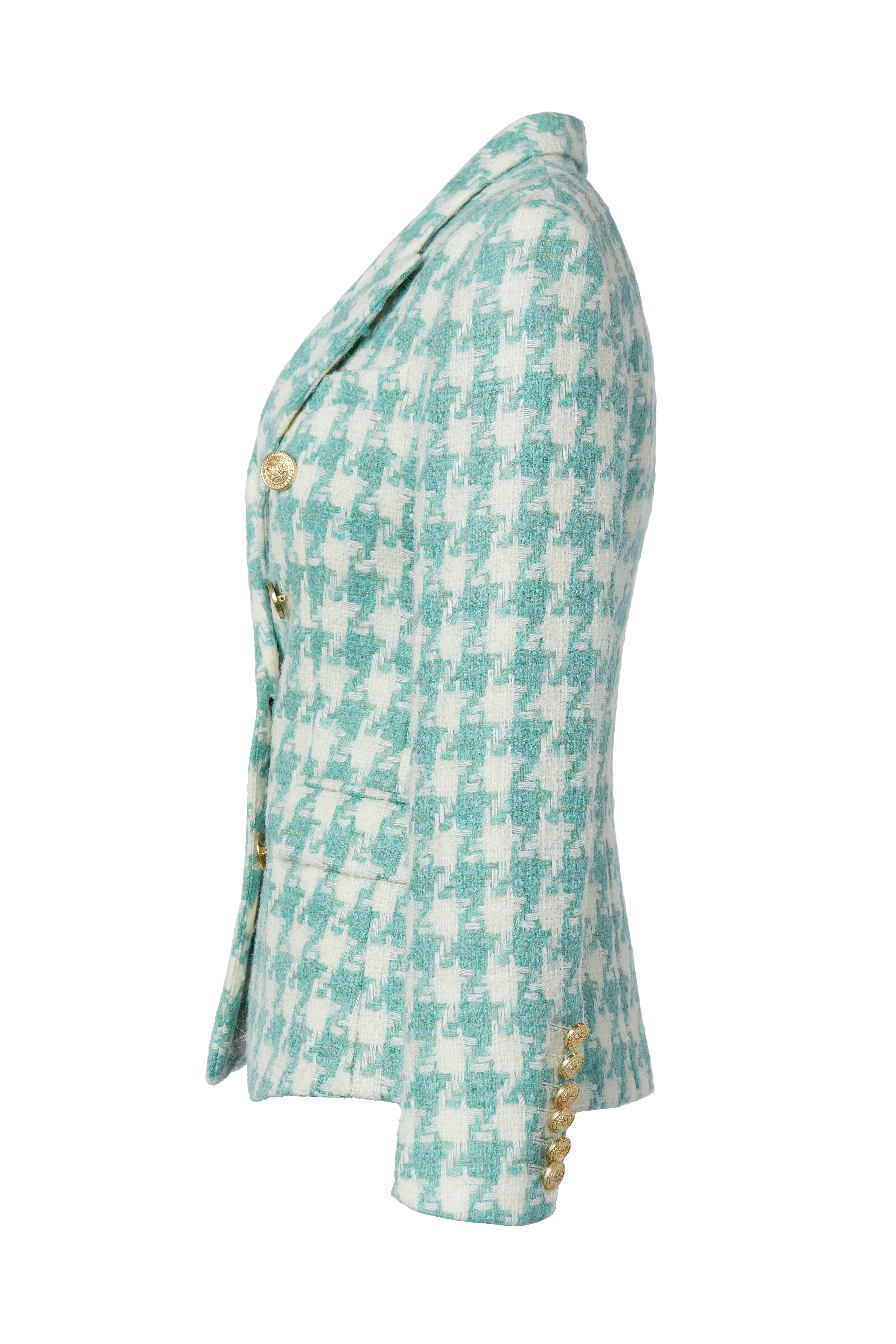 Knightsbridge Blazer (Large Scale Teal Houndstooth) - Image 10