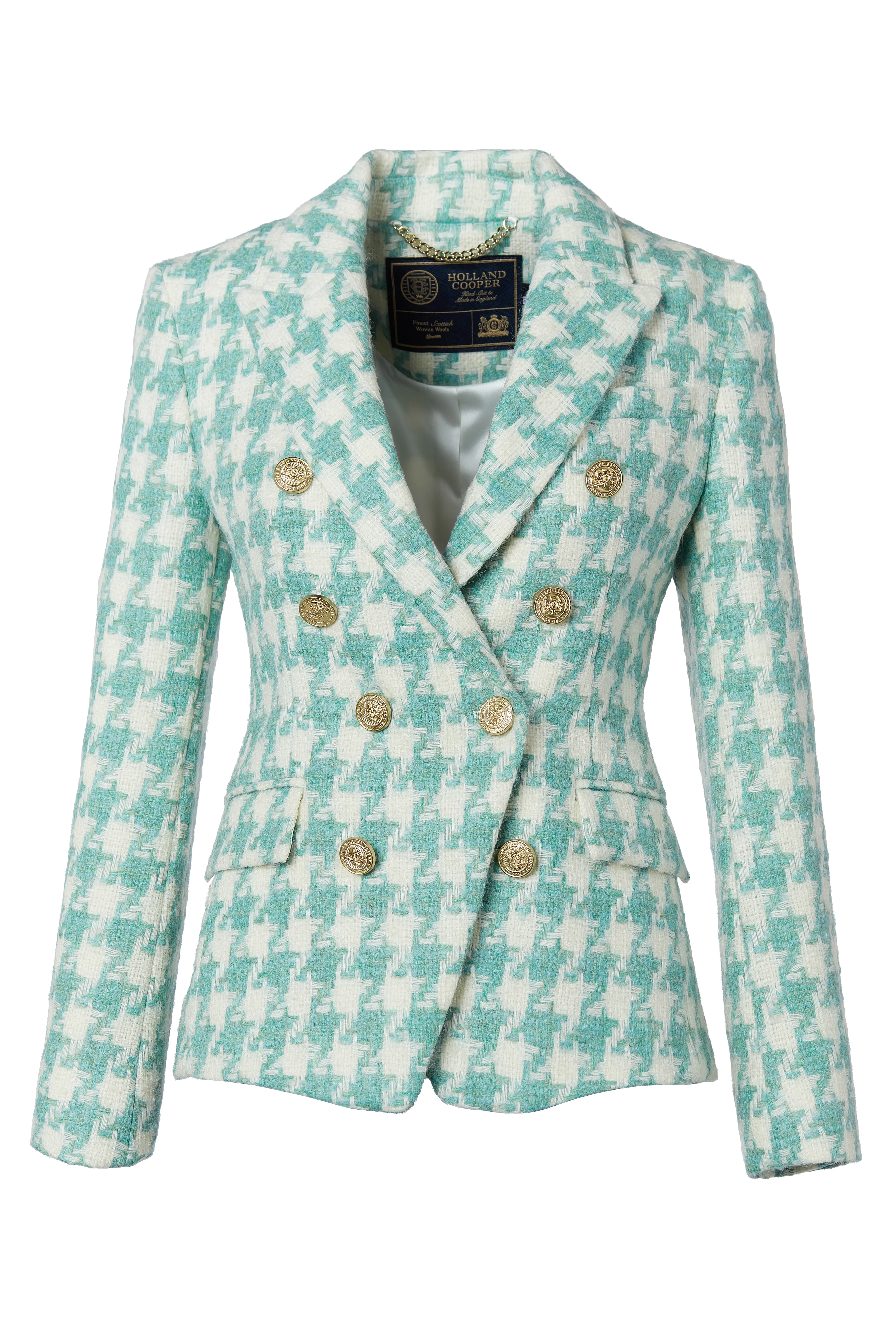 Knightsbridge Blazer (Large Scale Teal Houndstooth) - Image 4