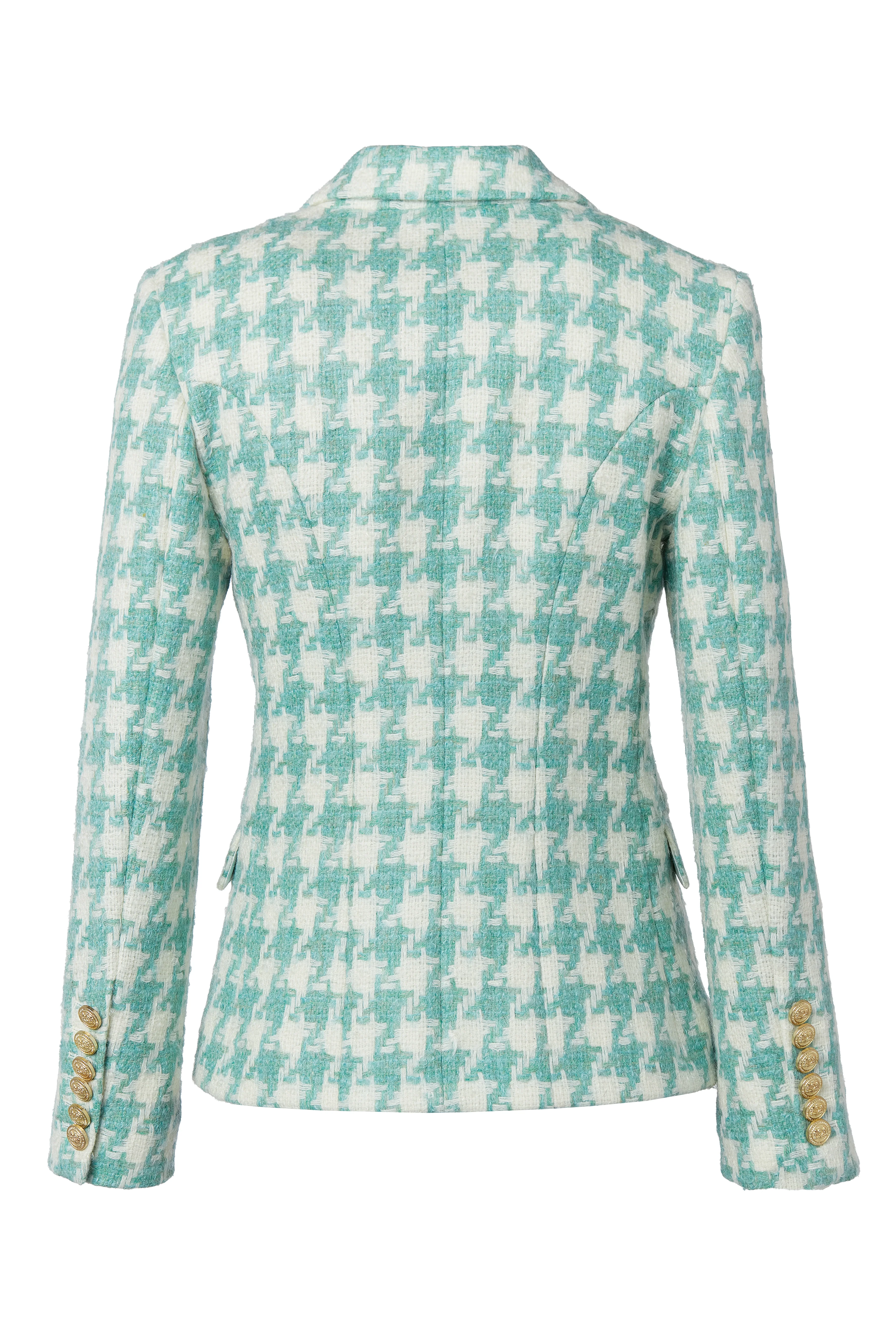 Knightsbridge Blazer (Large Scale Teal Houndstooth) - Image 9