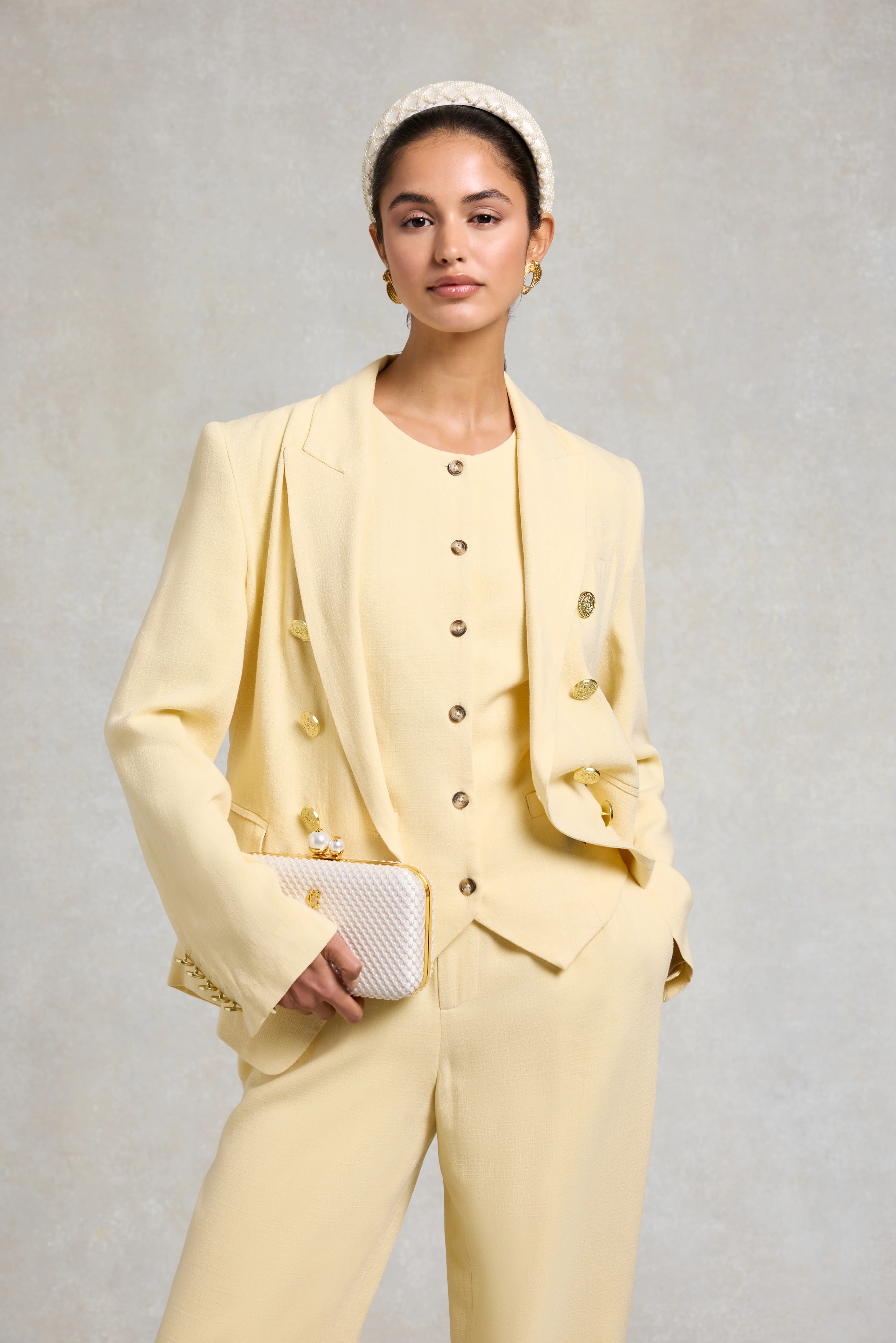 Knightsbridge Blazer (Lemon Linen) - Image 2
