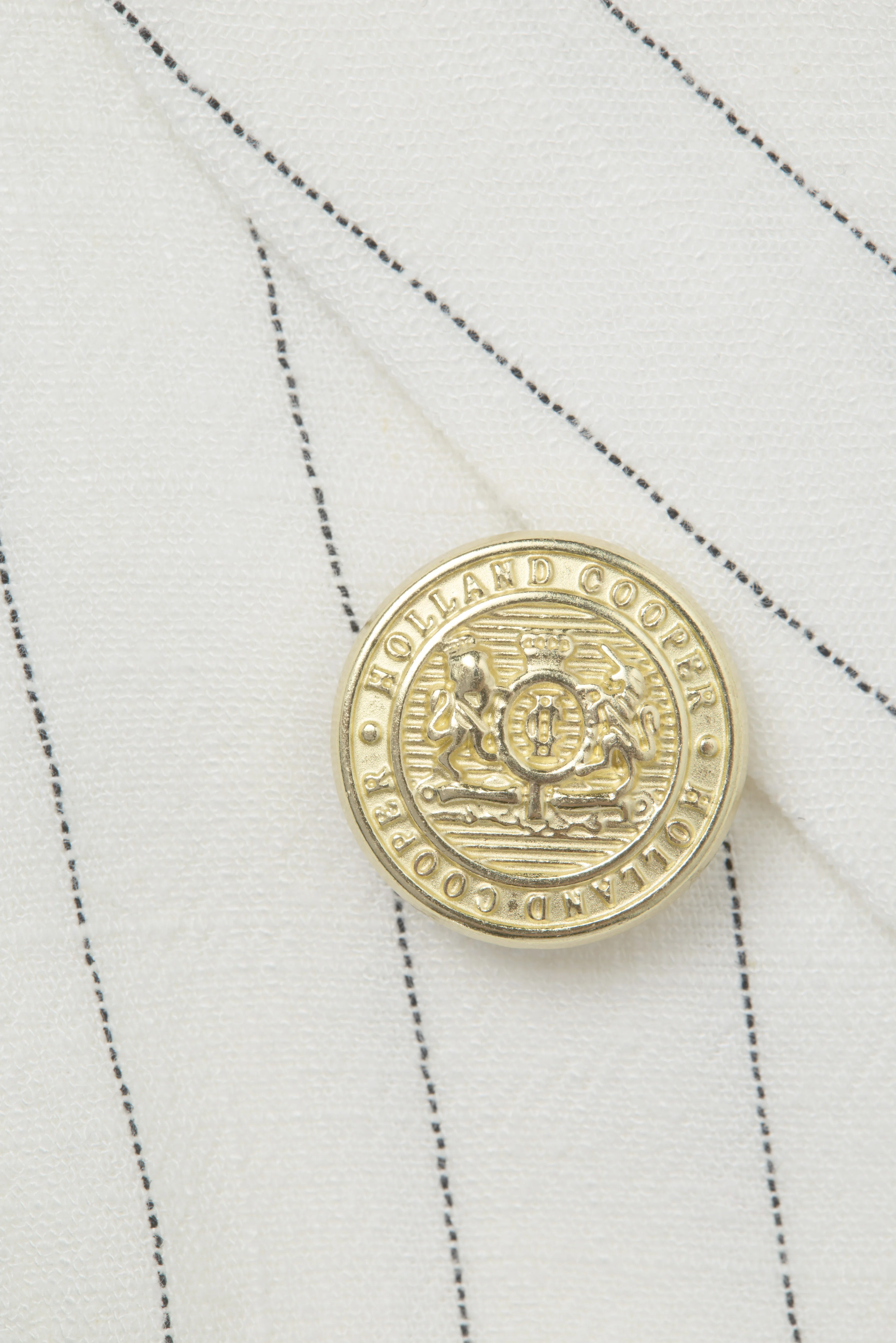 Knightsbridge Blazer (Oyster Linen Pinstripe) - Image 8
