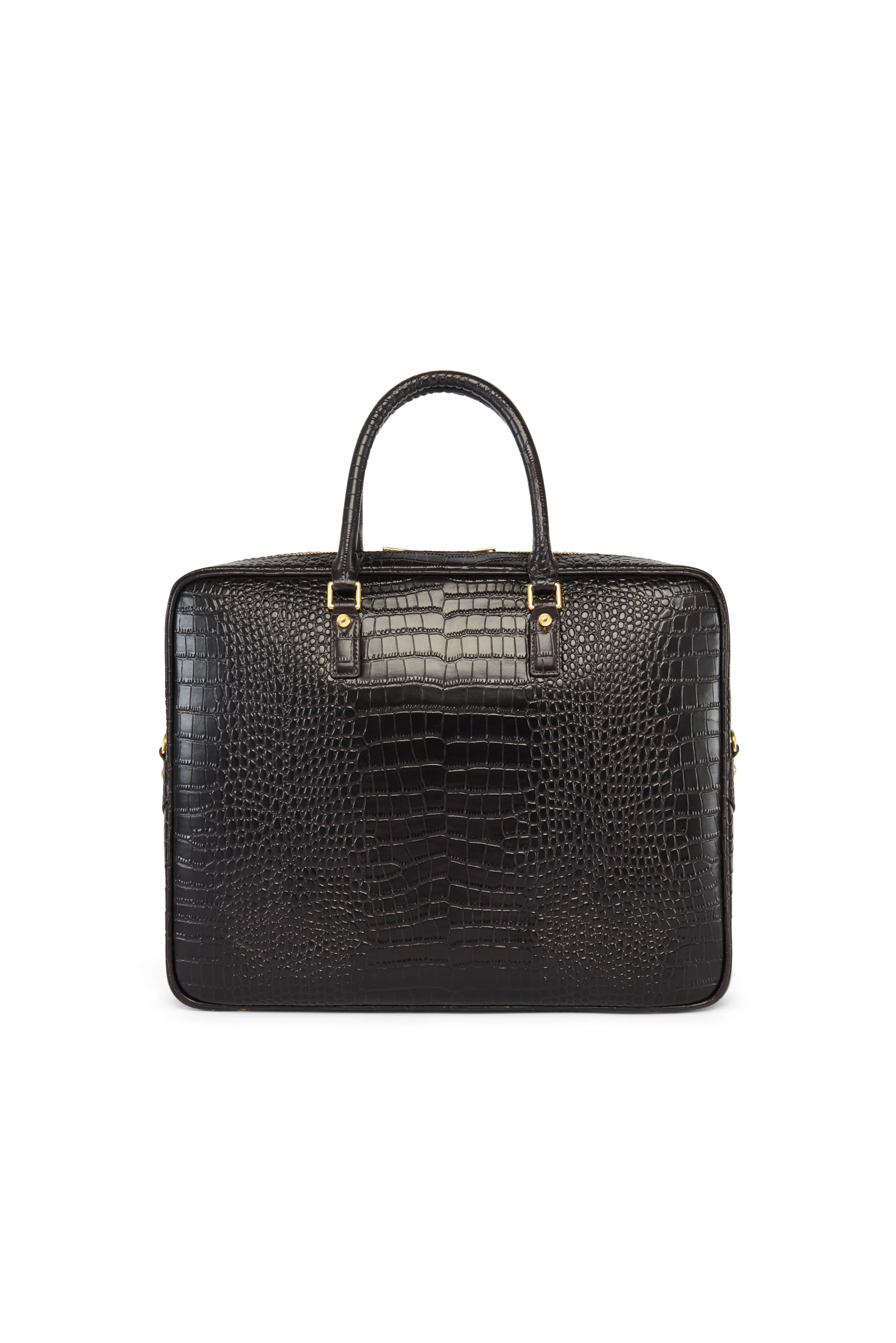 Knightsbridge Briefcase (Rich Chocolate Croc) - Image 7