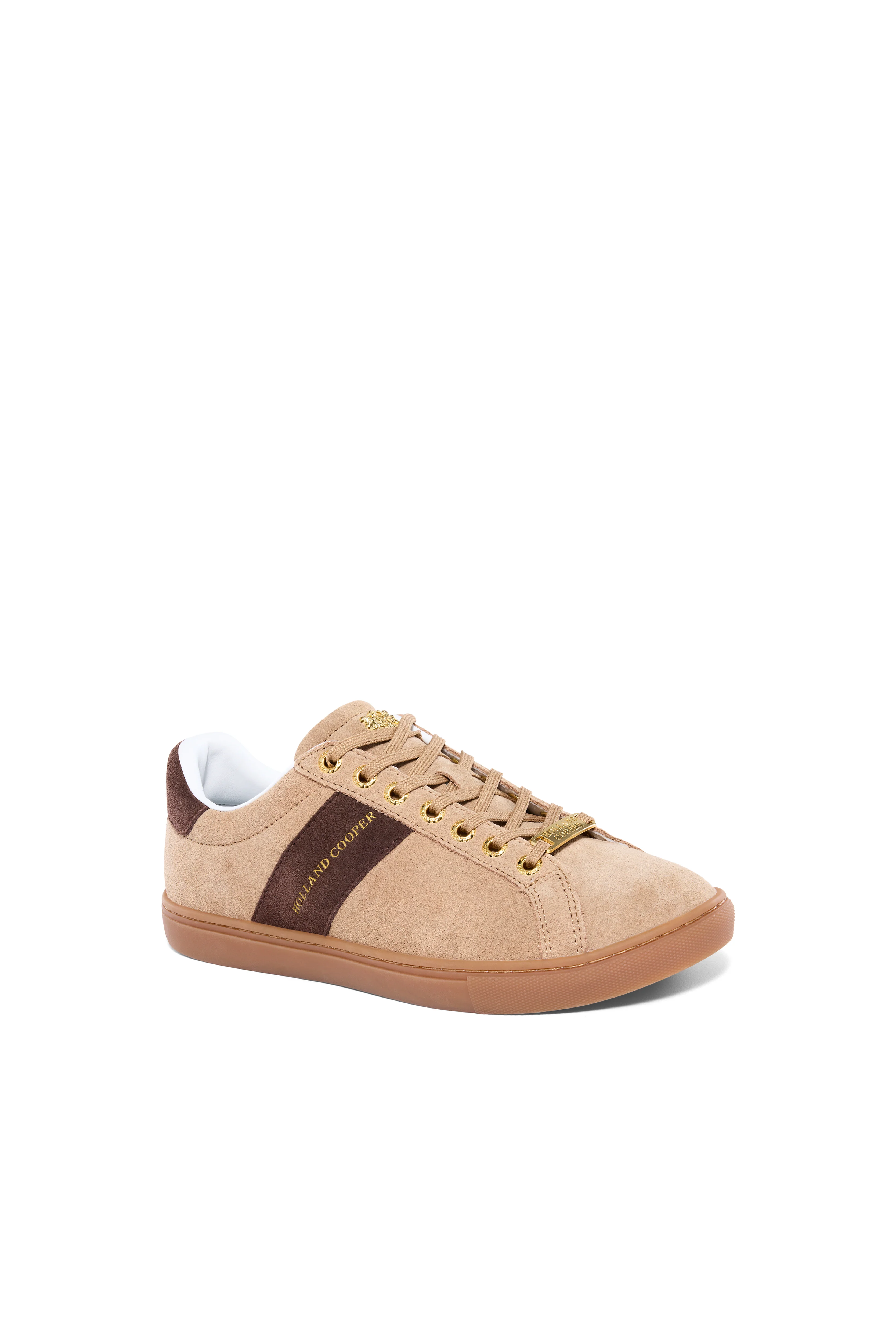 Knightsbridge Court Trainer (Taupe Dark Chocolate) - Image 2
