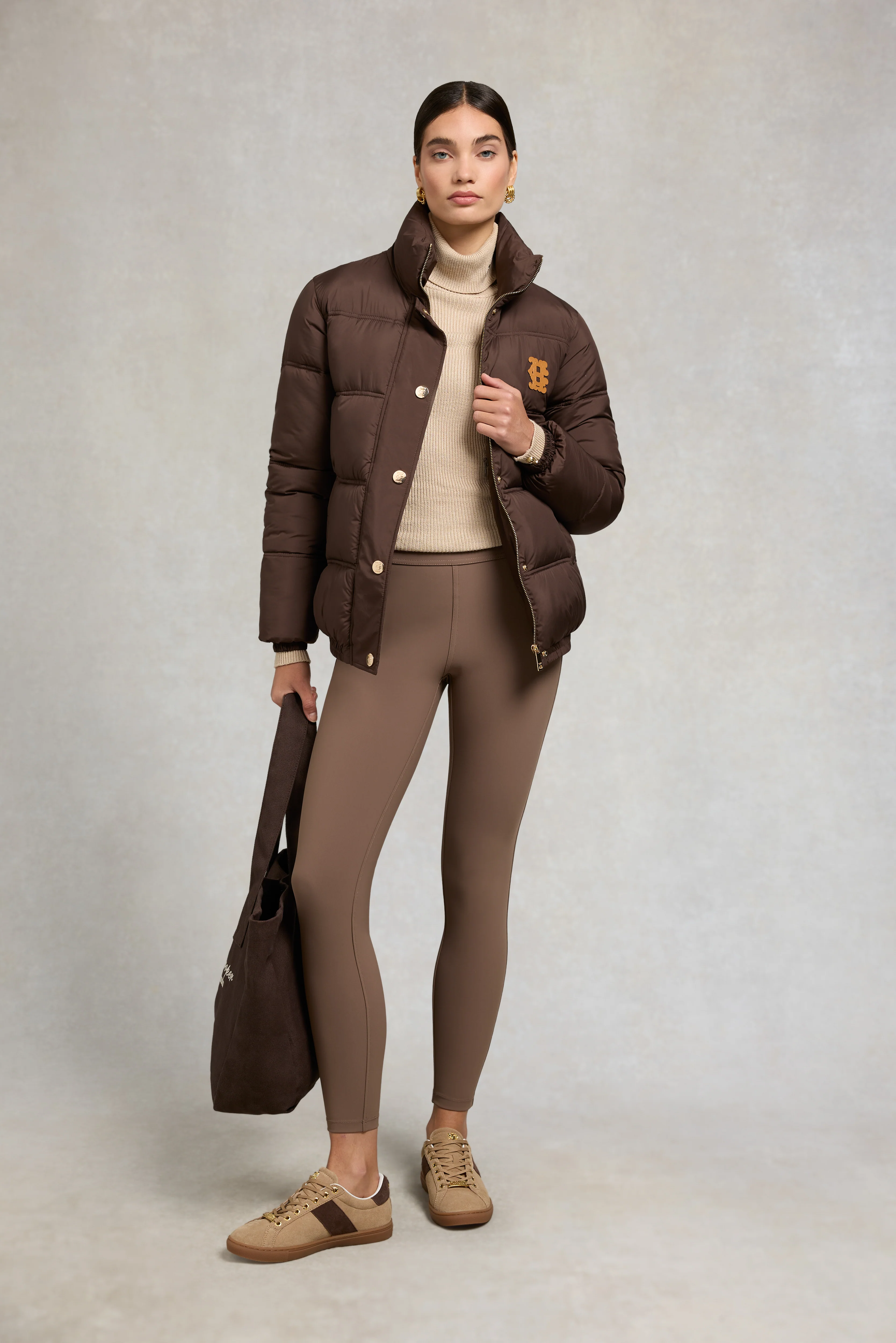 Knightsbridge Court Trainer (Taupe Dark Chocolate) - Image 3