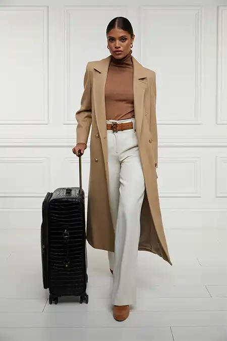 Knightsbridge Large Suitcase (Black Croc) - Image 6
