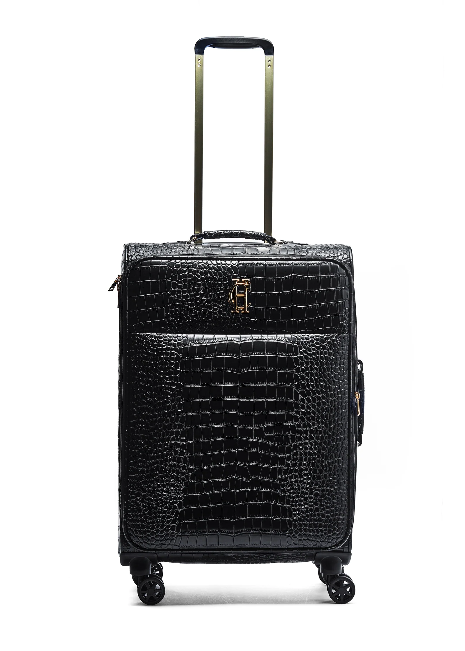 Knightsbridge Large Suitcase (Black Croc) - Image 7
