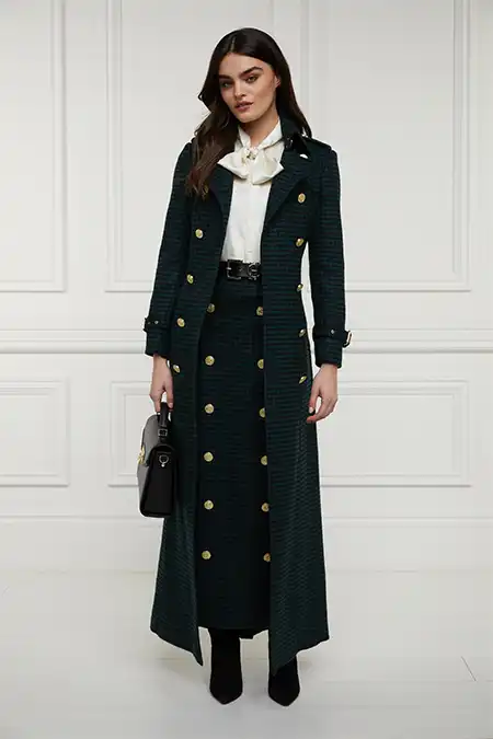 Knightsbridge Maxi Skirt (Emerald Houndstooth) - Image 5