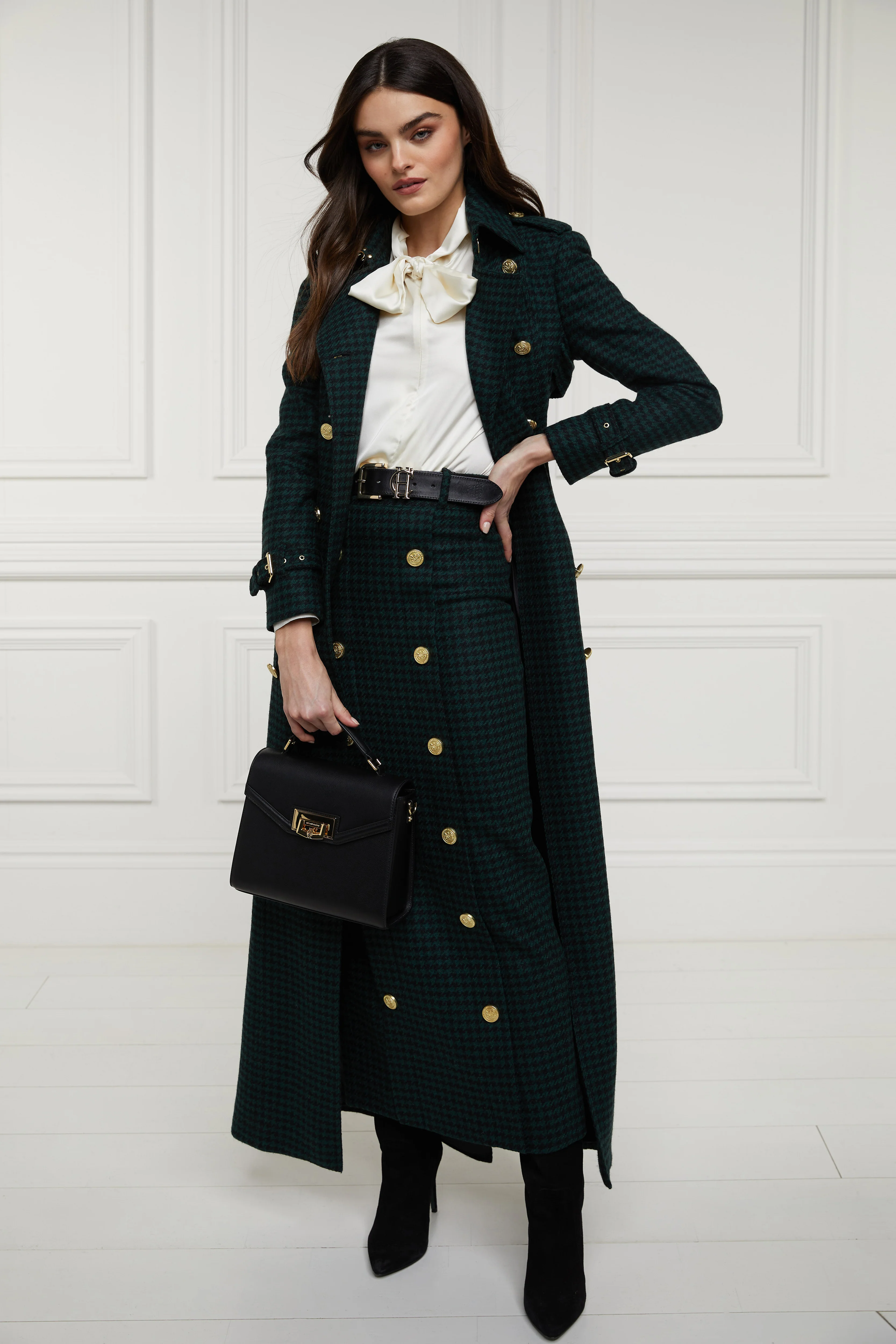 Knightsbridge Maxi Skirt (Emerald Houndstooth) - Image 8