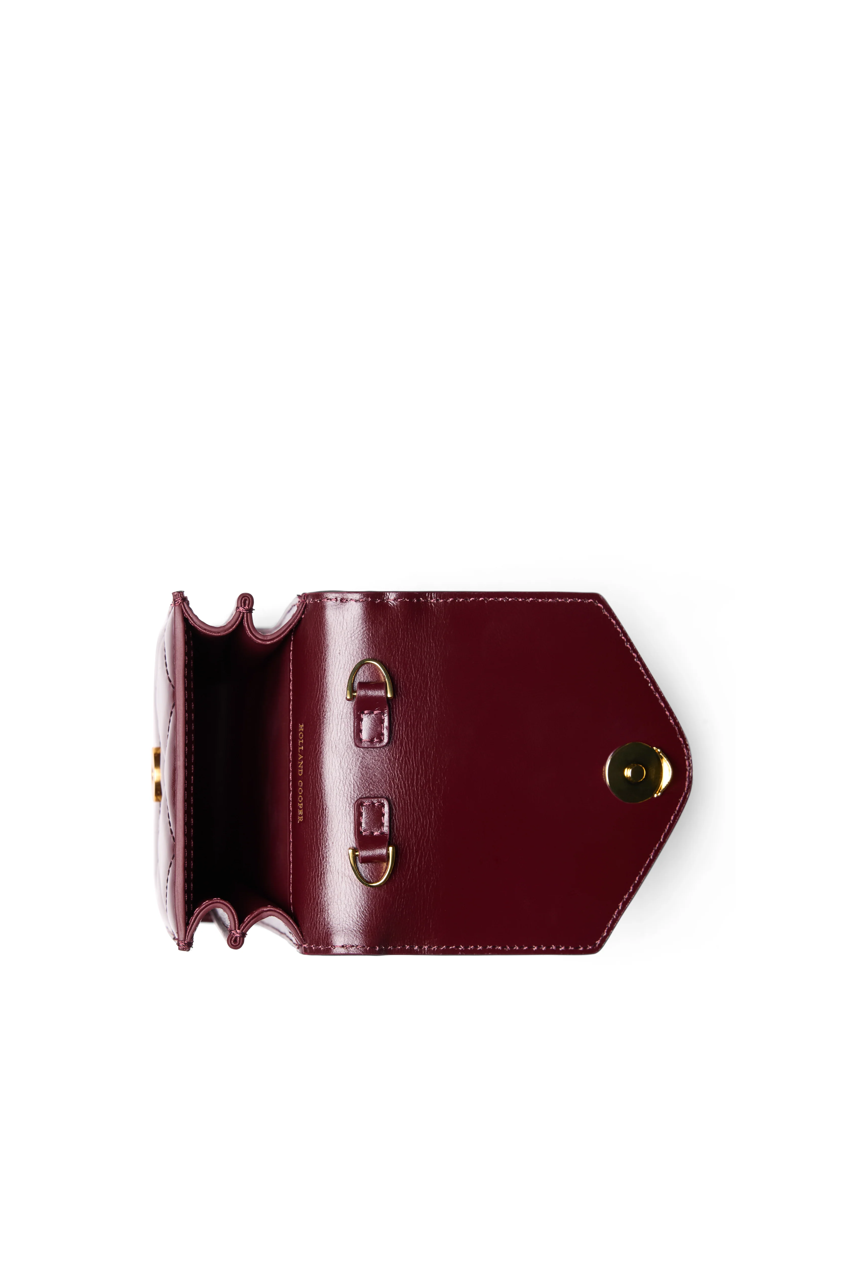 Knightsbridge Quilted Phone Pouch (Oxblood Leather) - Image 5