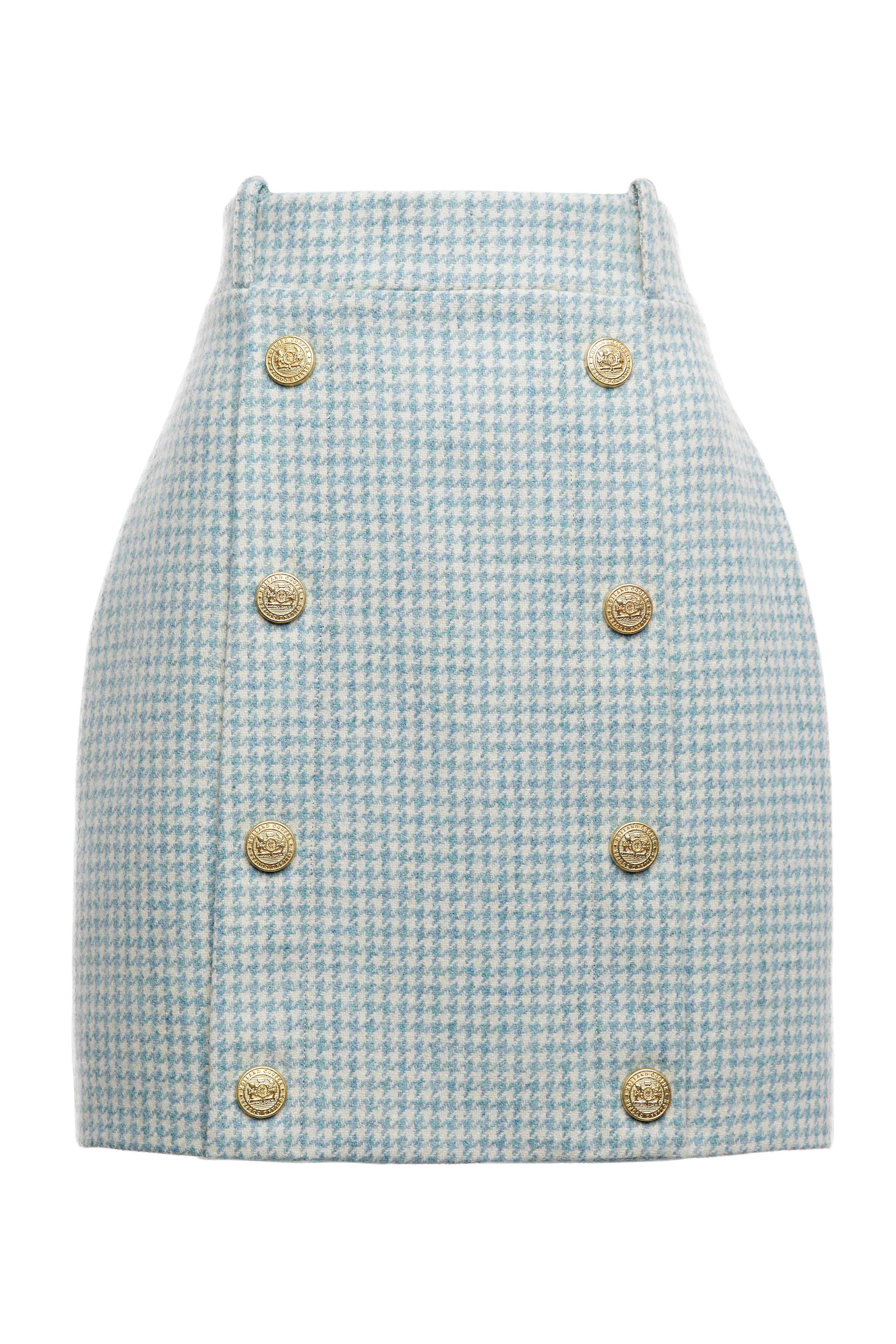 Knightsbridge Skirt (Teal Houndstooth) - Image 4