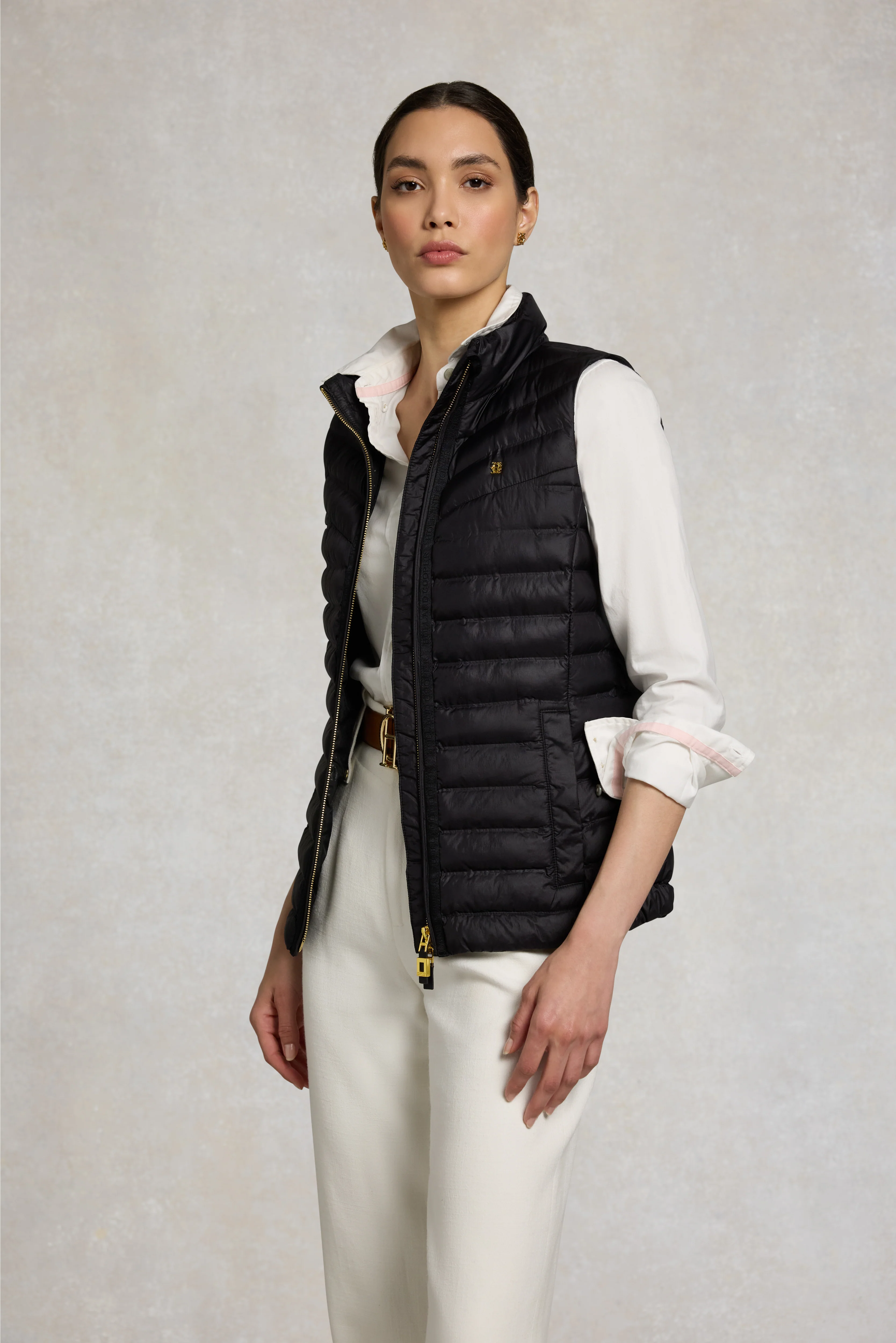 Lightweight Puffer Gilet (Black) - Image 2