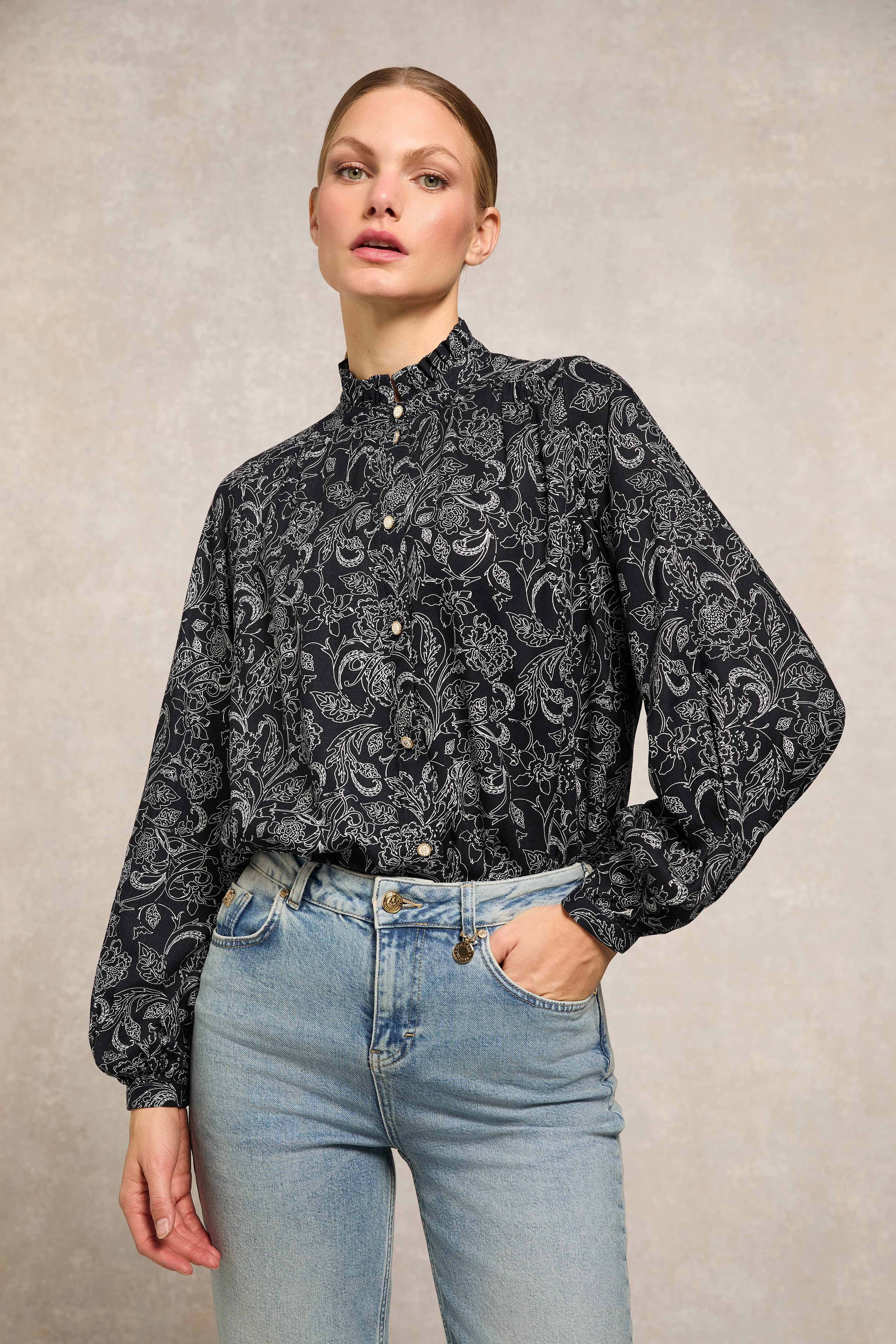 Lilibet Blouse (Navy Floral) - Image 7