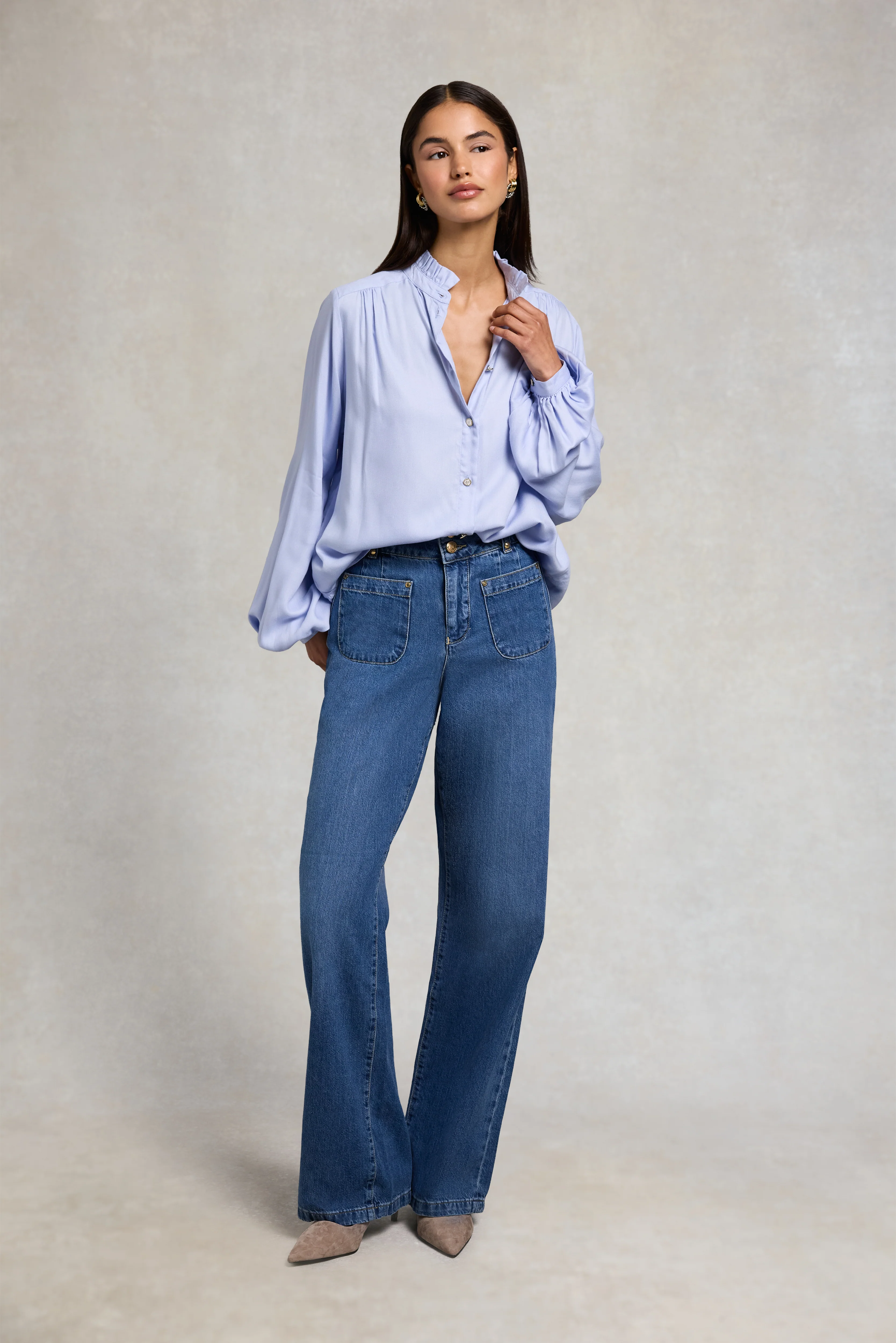 Lilibet Blouse (Pale Blue) - Image 3