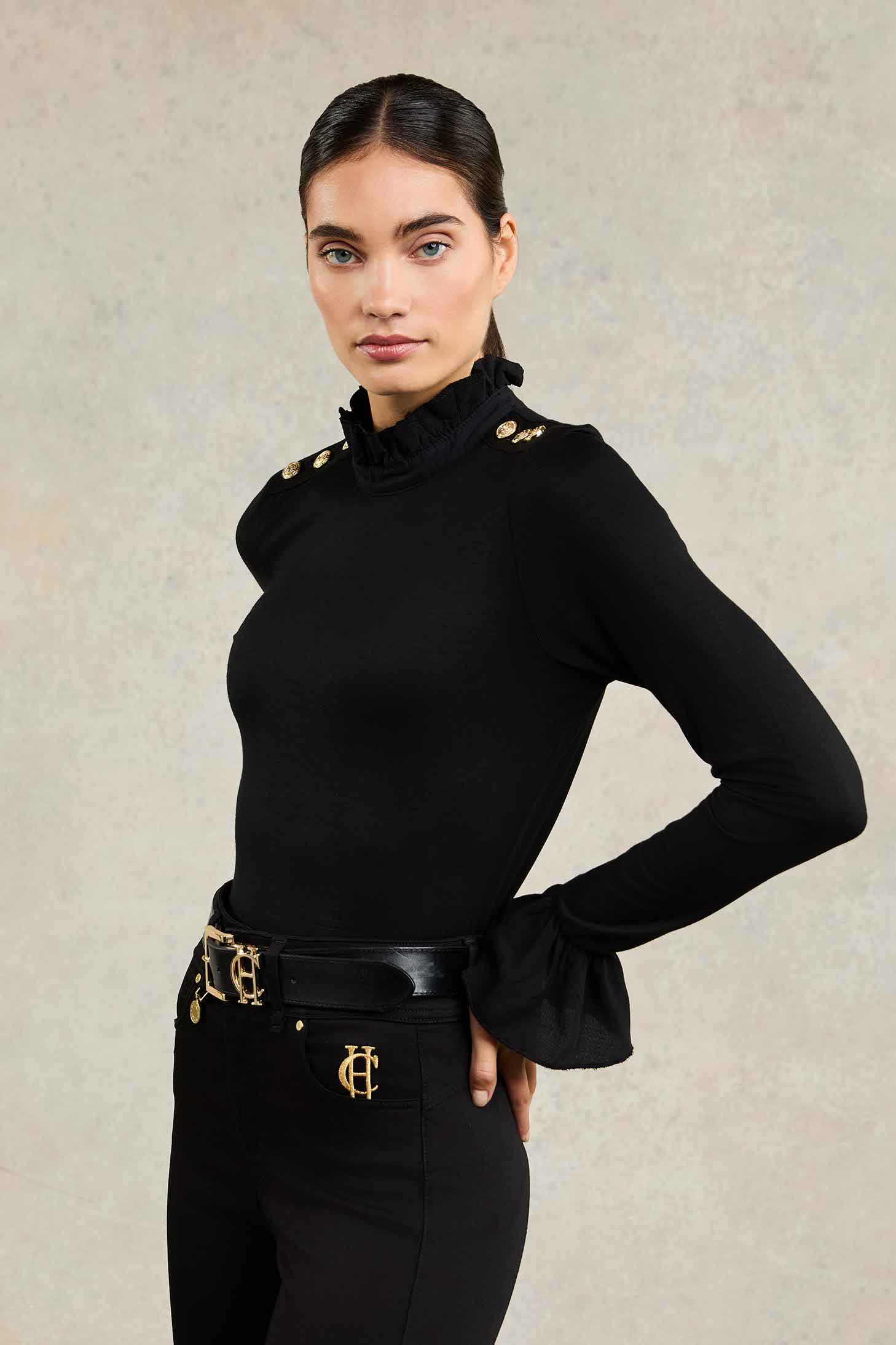 Lilibet Jersey Tee (Black) - Image 2
