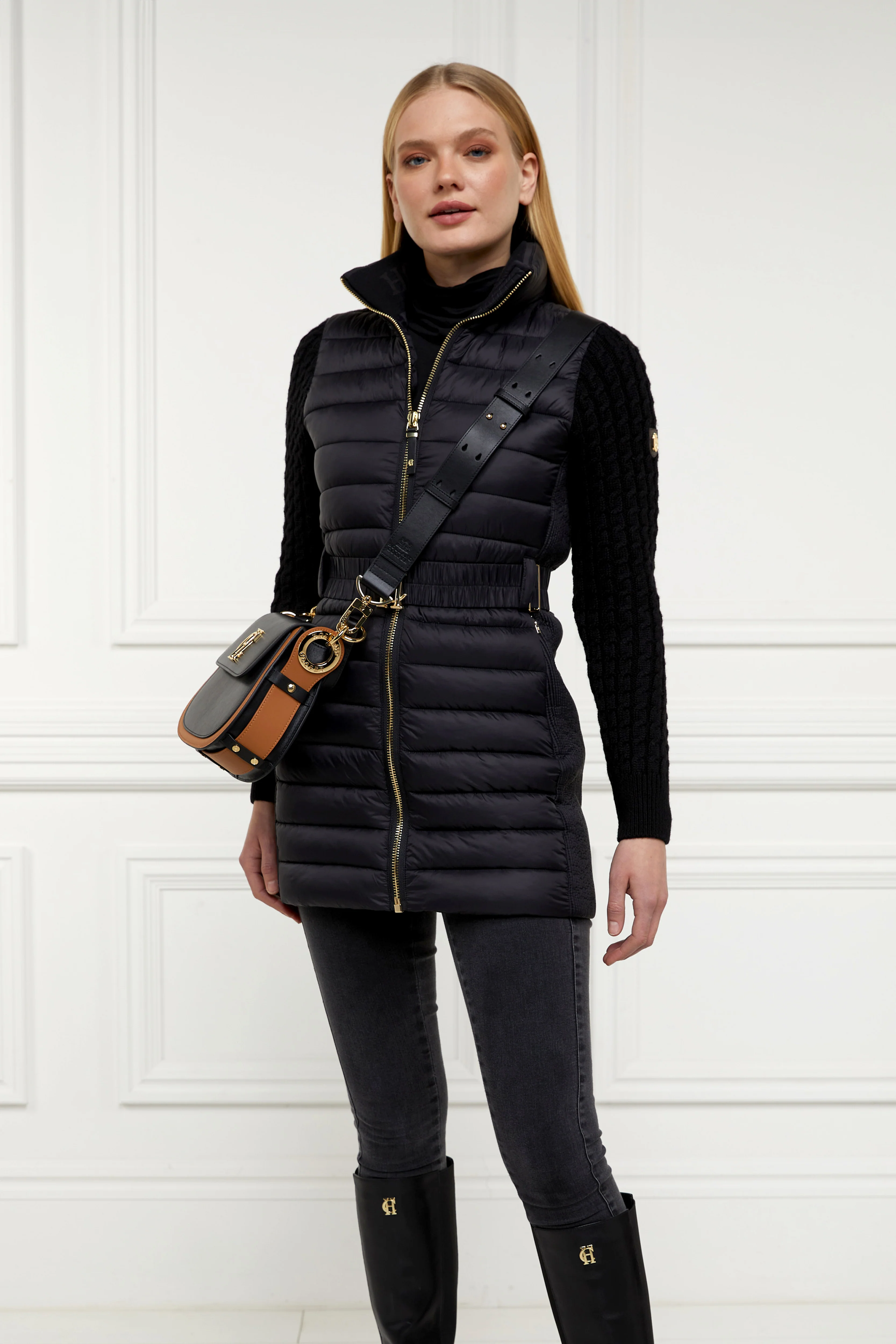 Linfold Hybrid Coat (Black) - Image 2