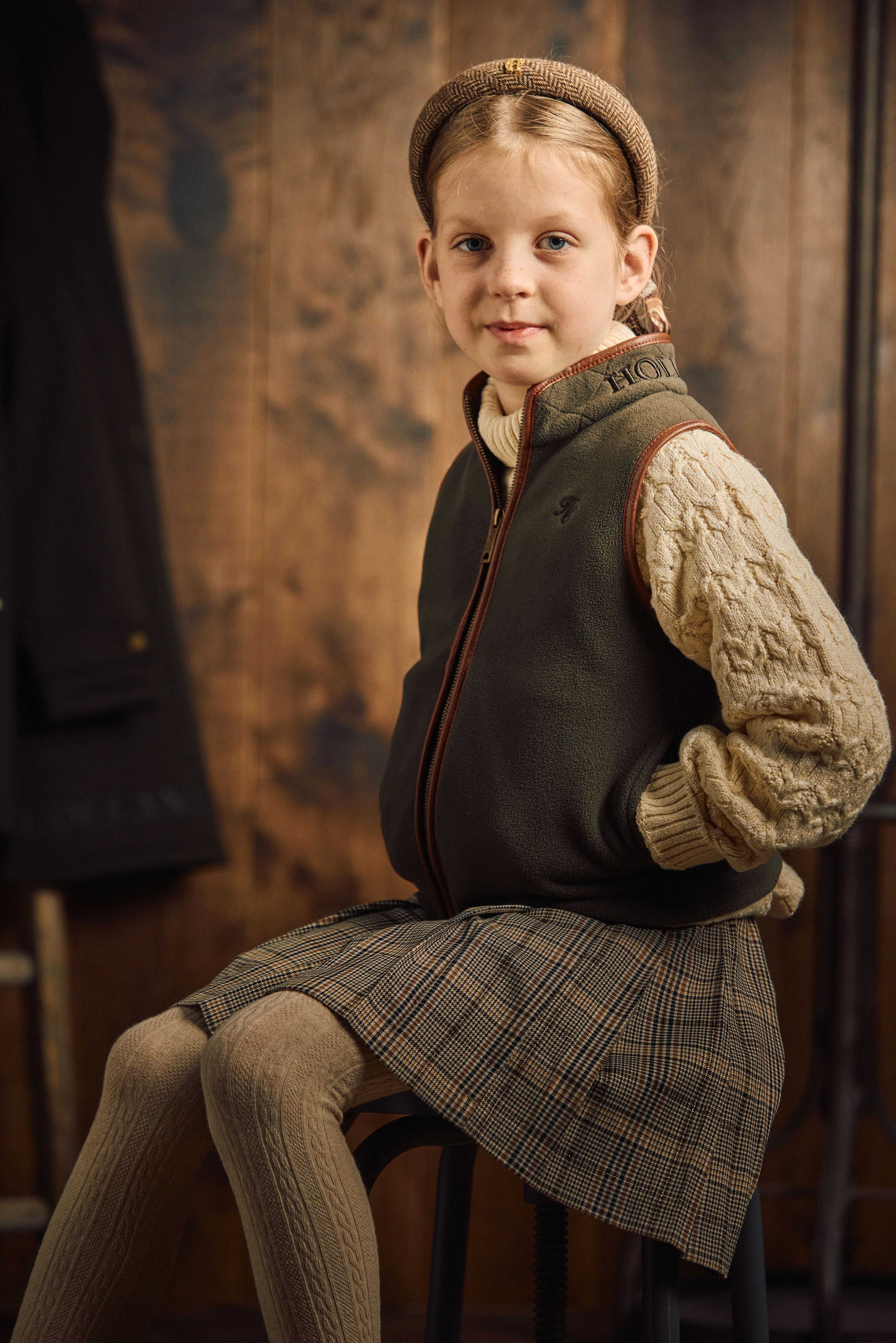 Little Country Fleece Gilet (Khaki)