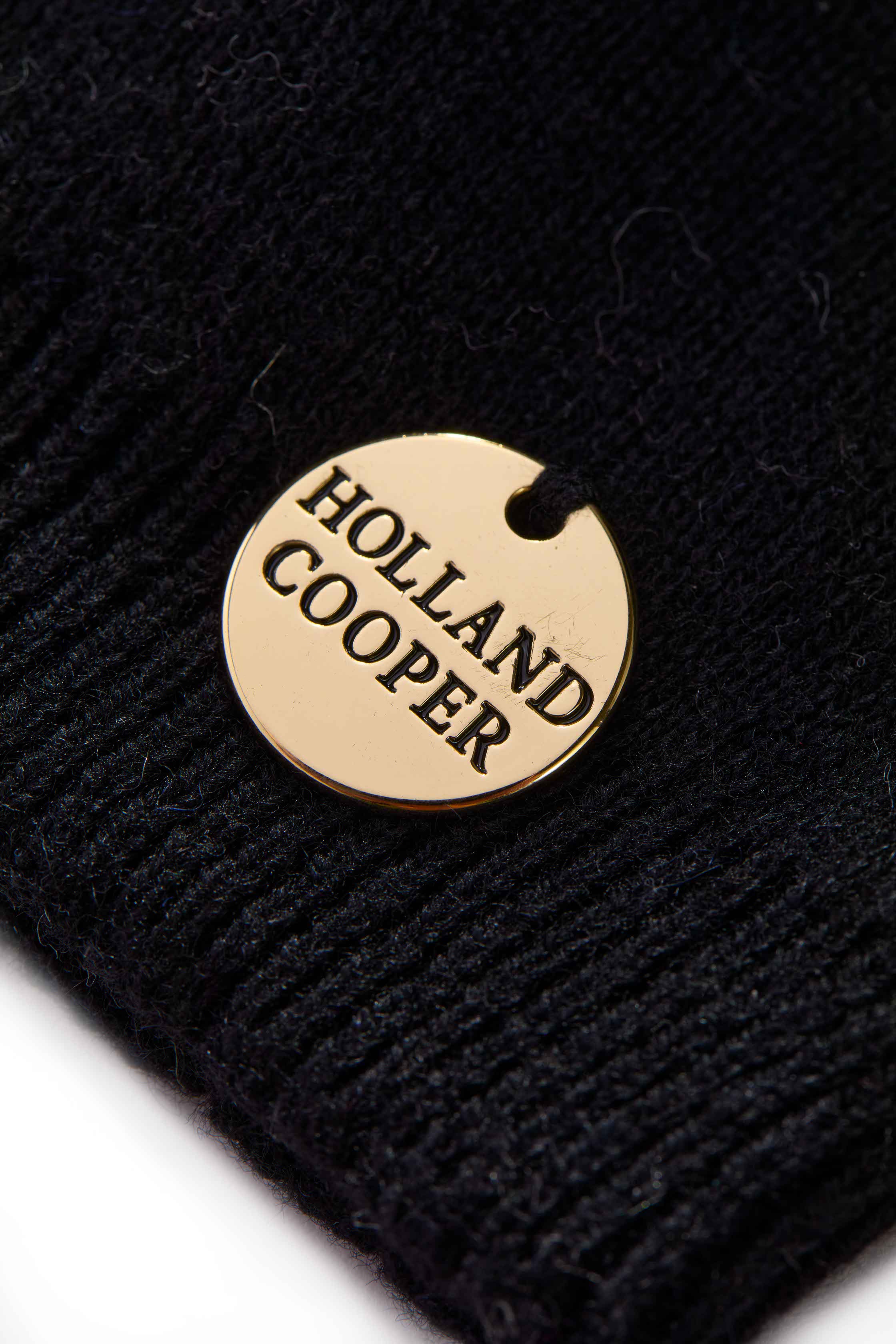 Little Double Bobble Hat (Black) - Image 2