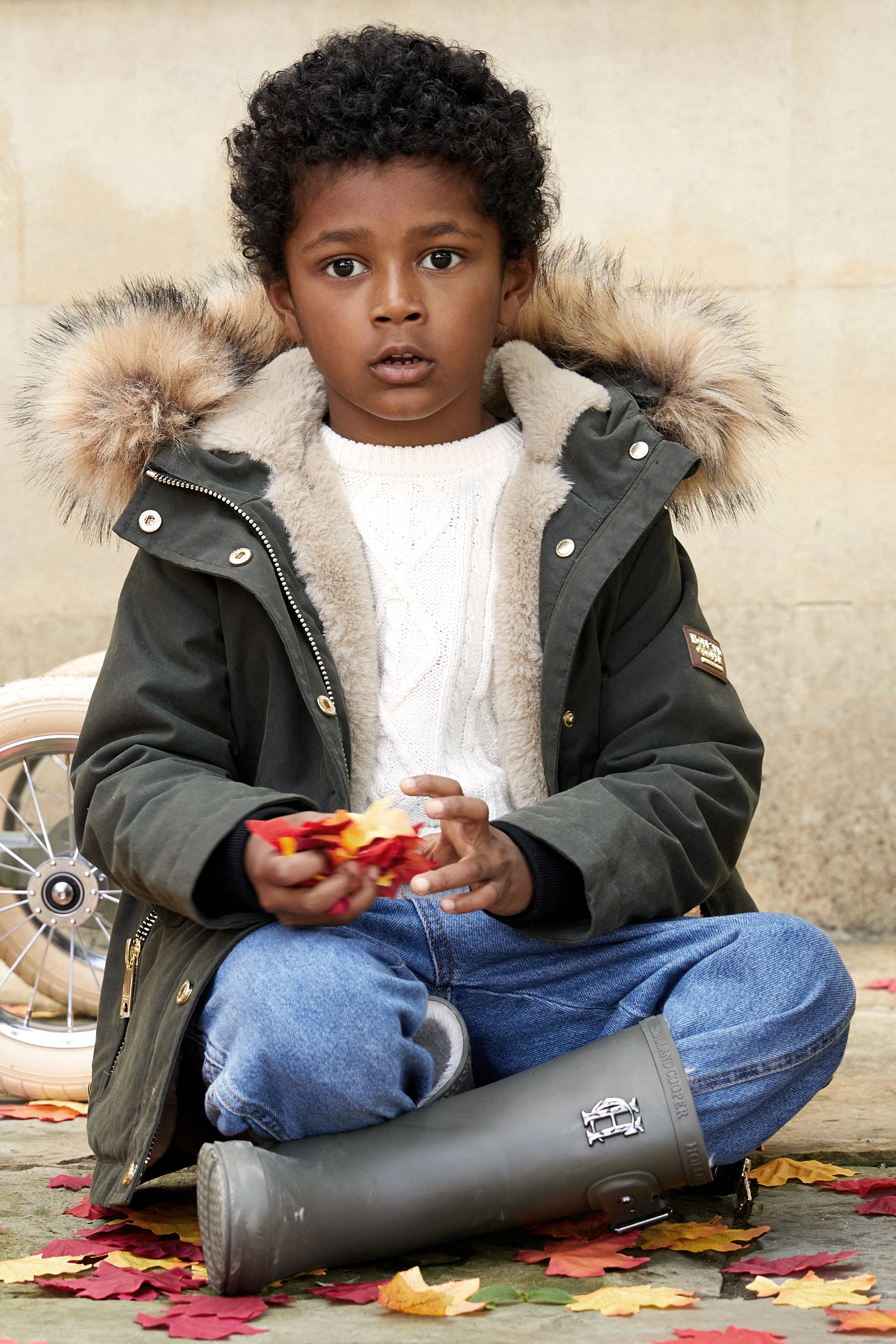 Little Montana Parka (Khaki Wax) - Image 2