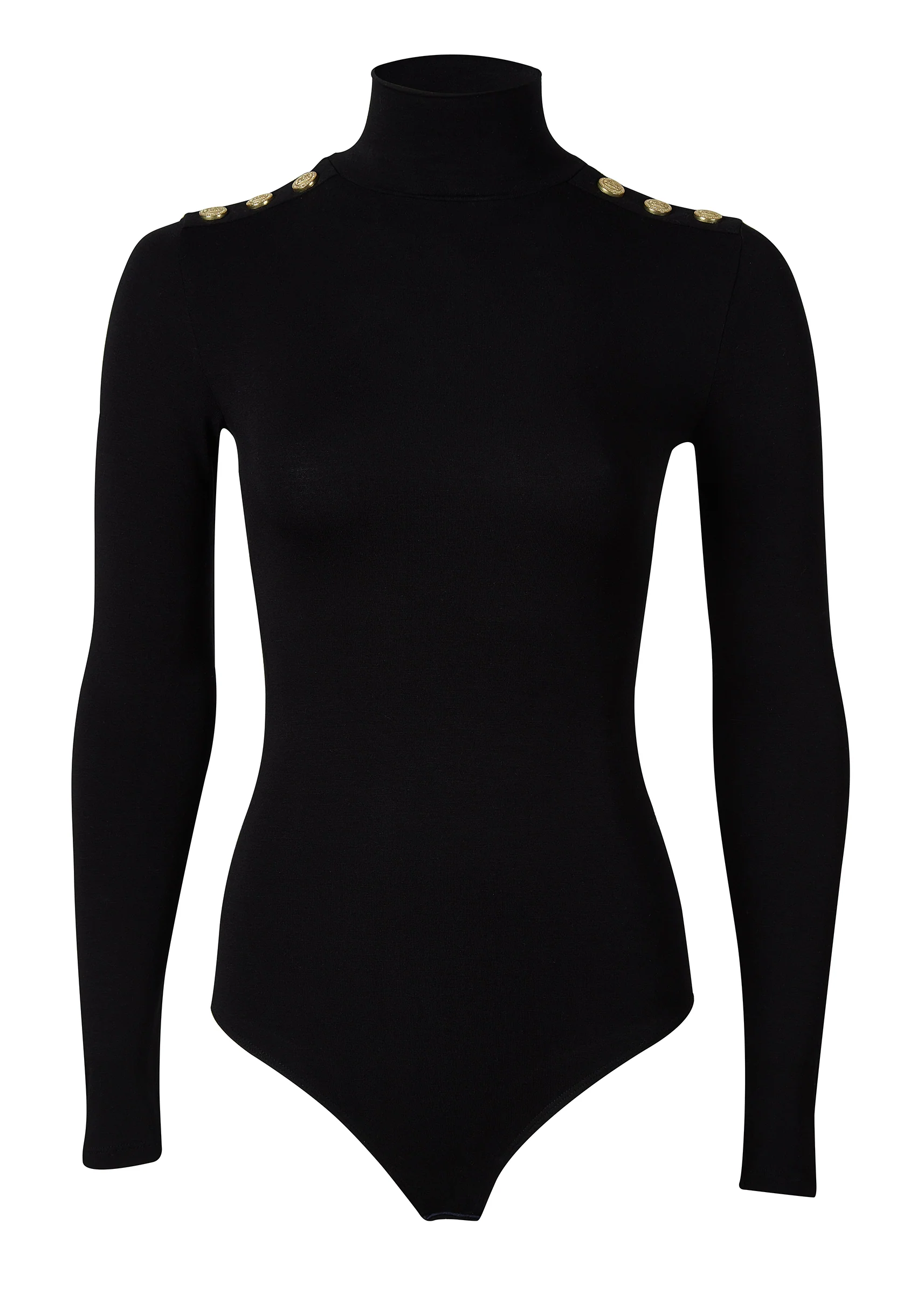 Long Sleeve Bodysuit (Black) - Image 3