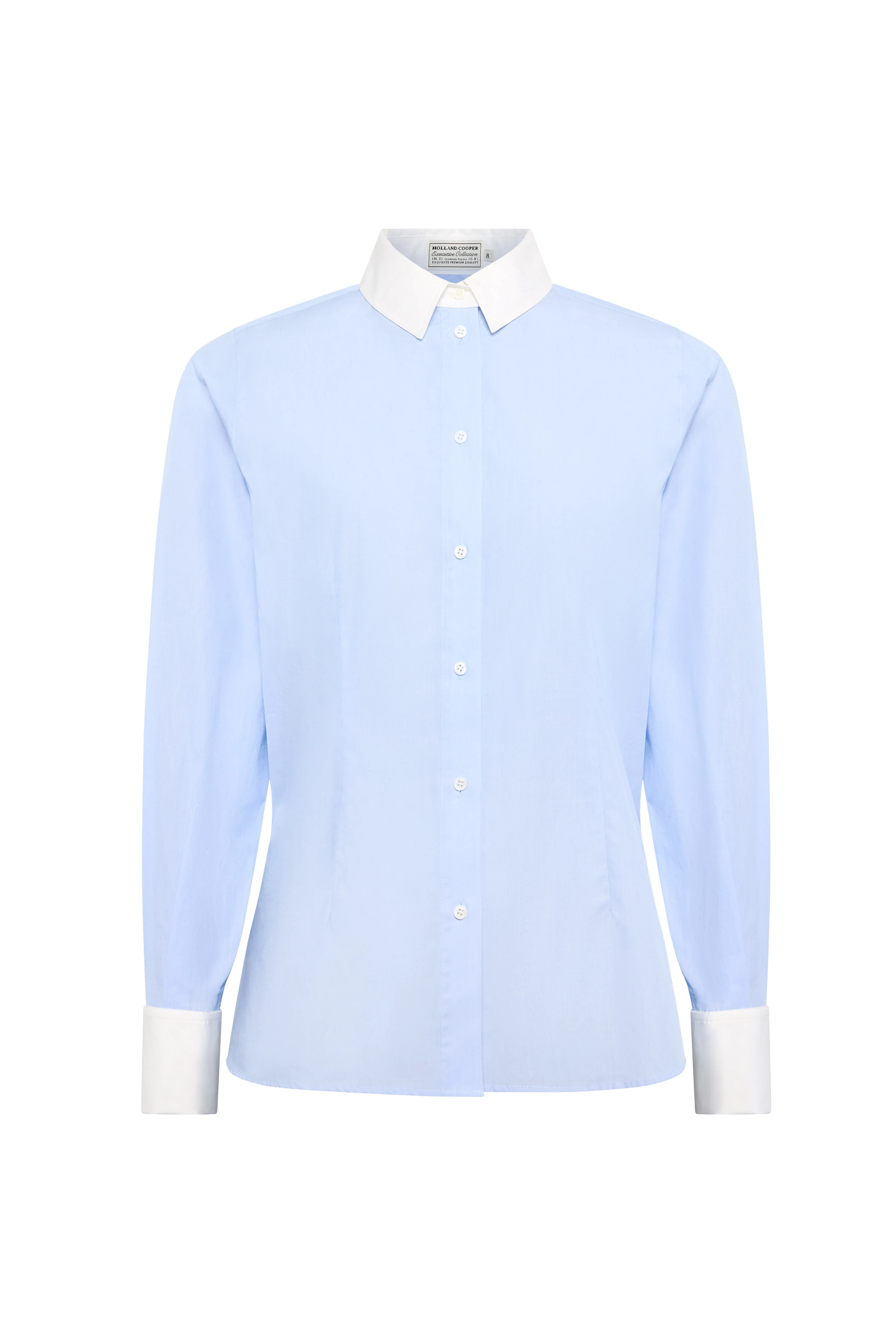 Louisa Shirt (Pale Blue Fine Stripe) - Image 4
