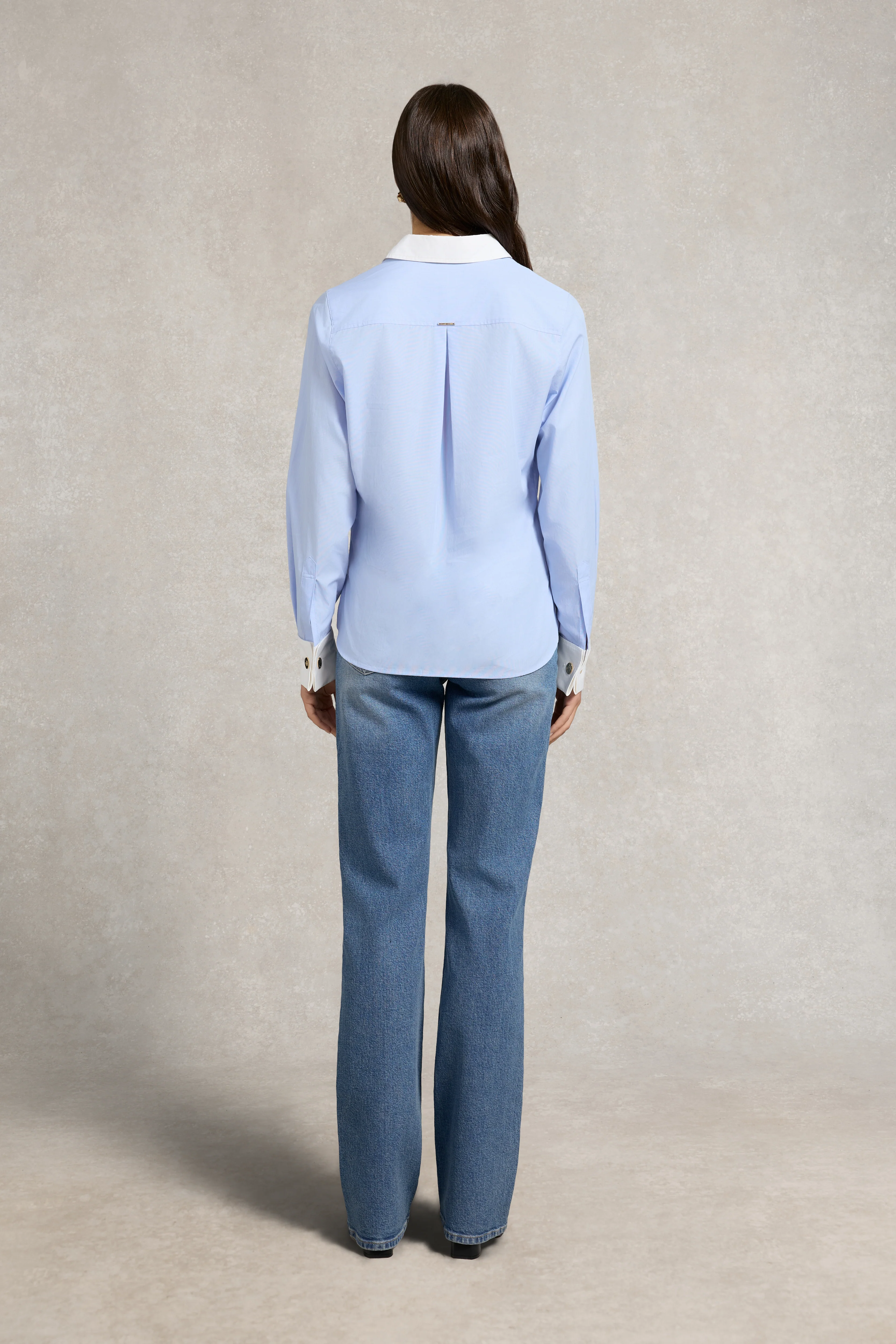 Louisa Shirt (Pale Blue Fine Stripe) - Image 5
