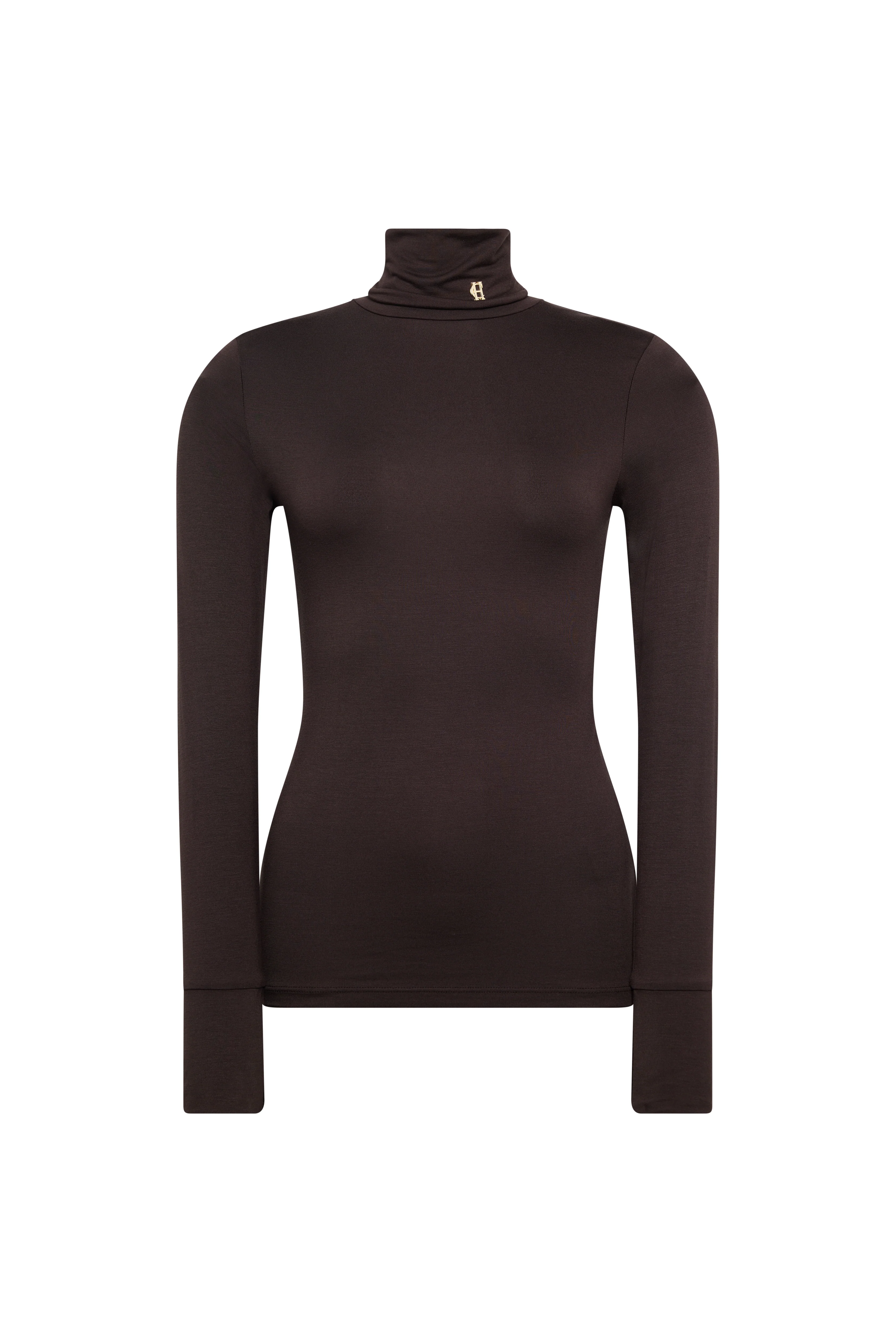 Lucy Essential Roll Neck (Chocolate) - Image 4