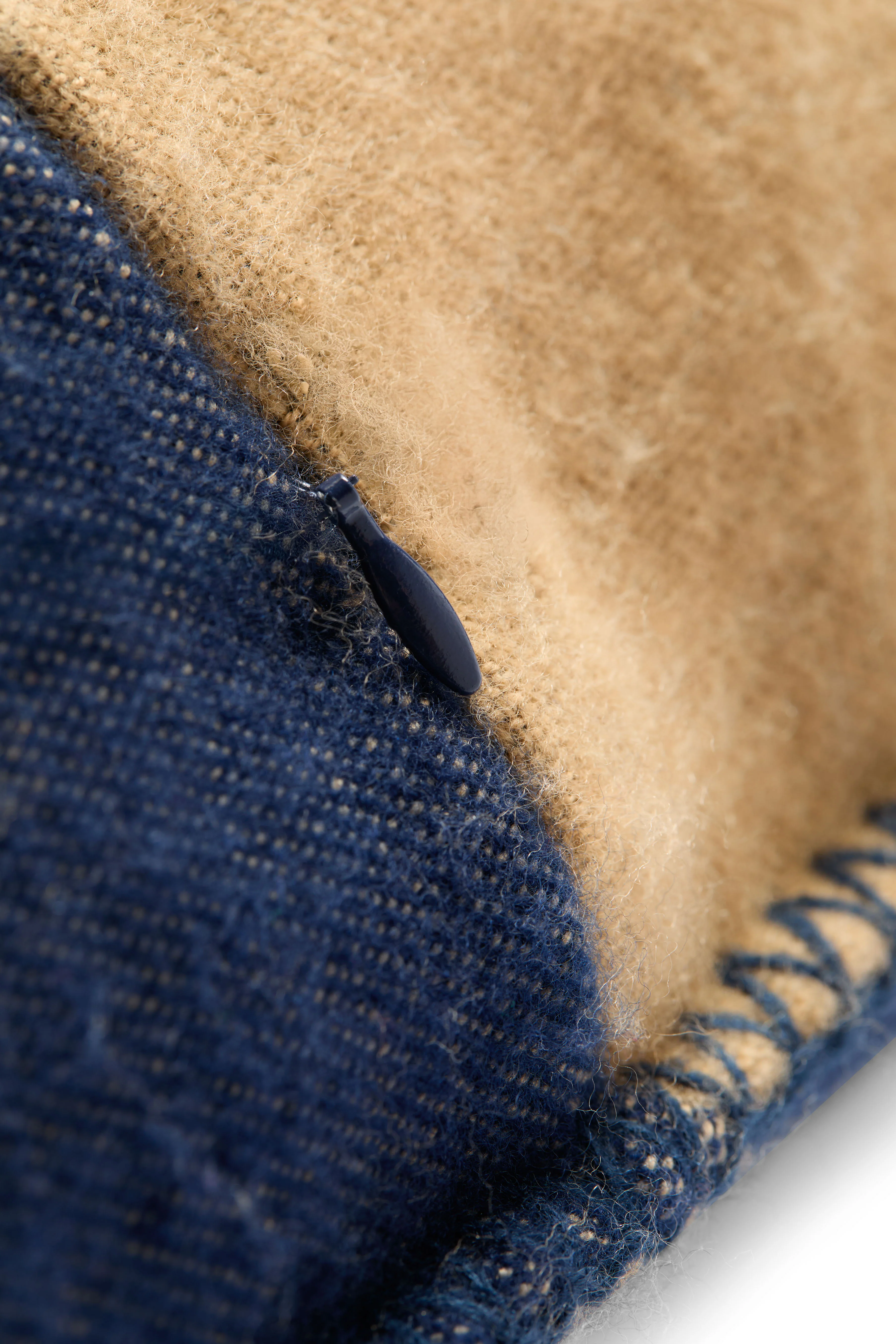 Luxury Cushion (Navy Camel) - Image 3
