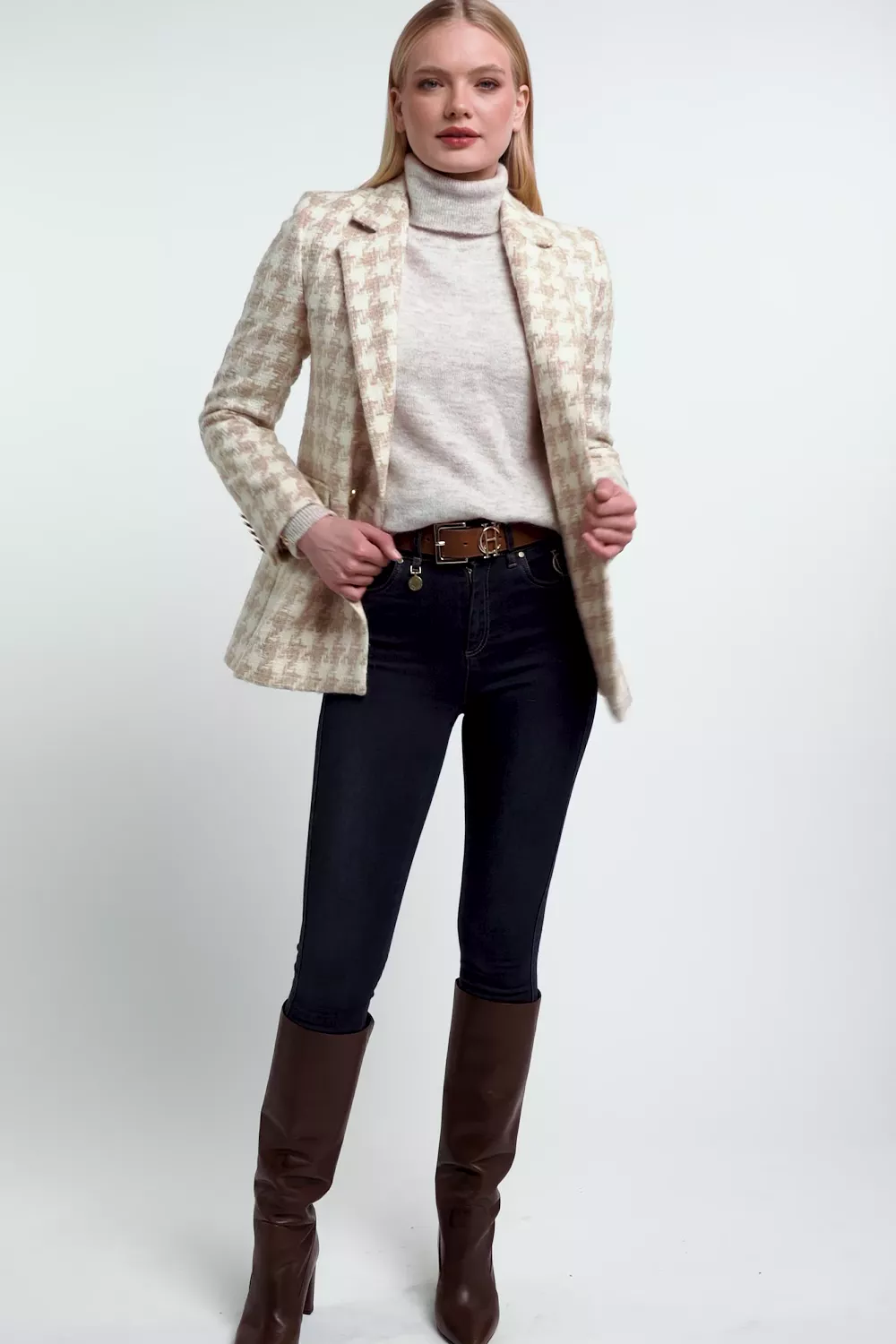 Maisie Roll Neck Knit (Barley) - Image 5