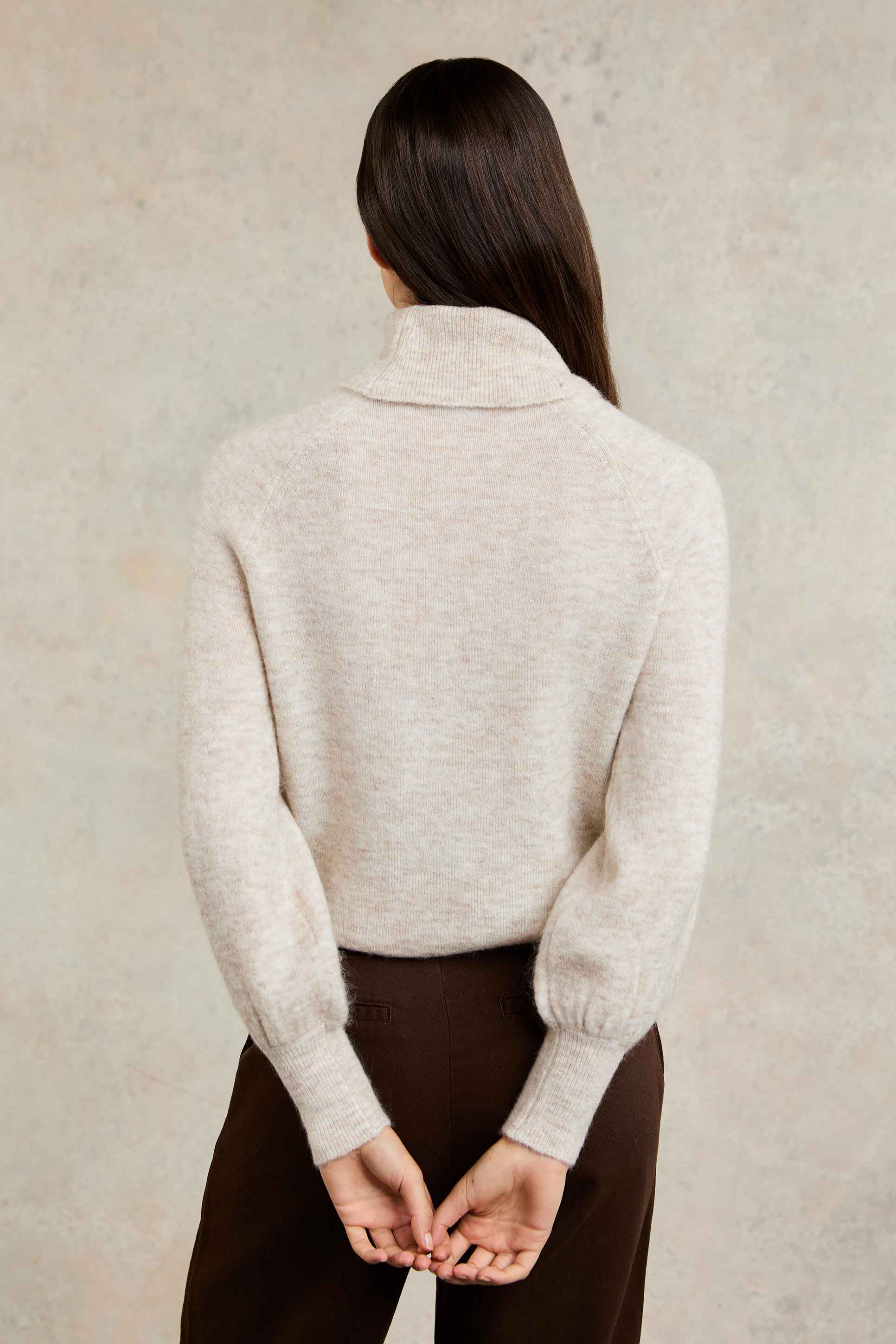 Maisie Roll Neck Knit (Barley) - Image 7