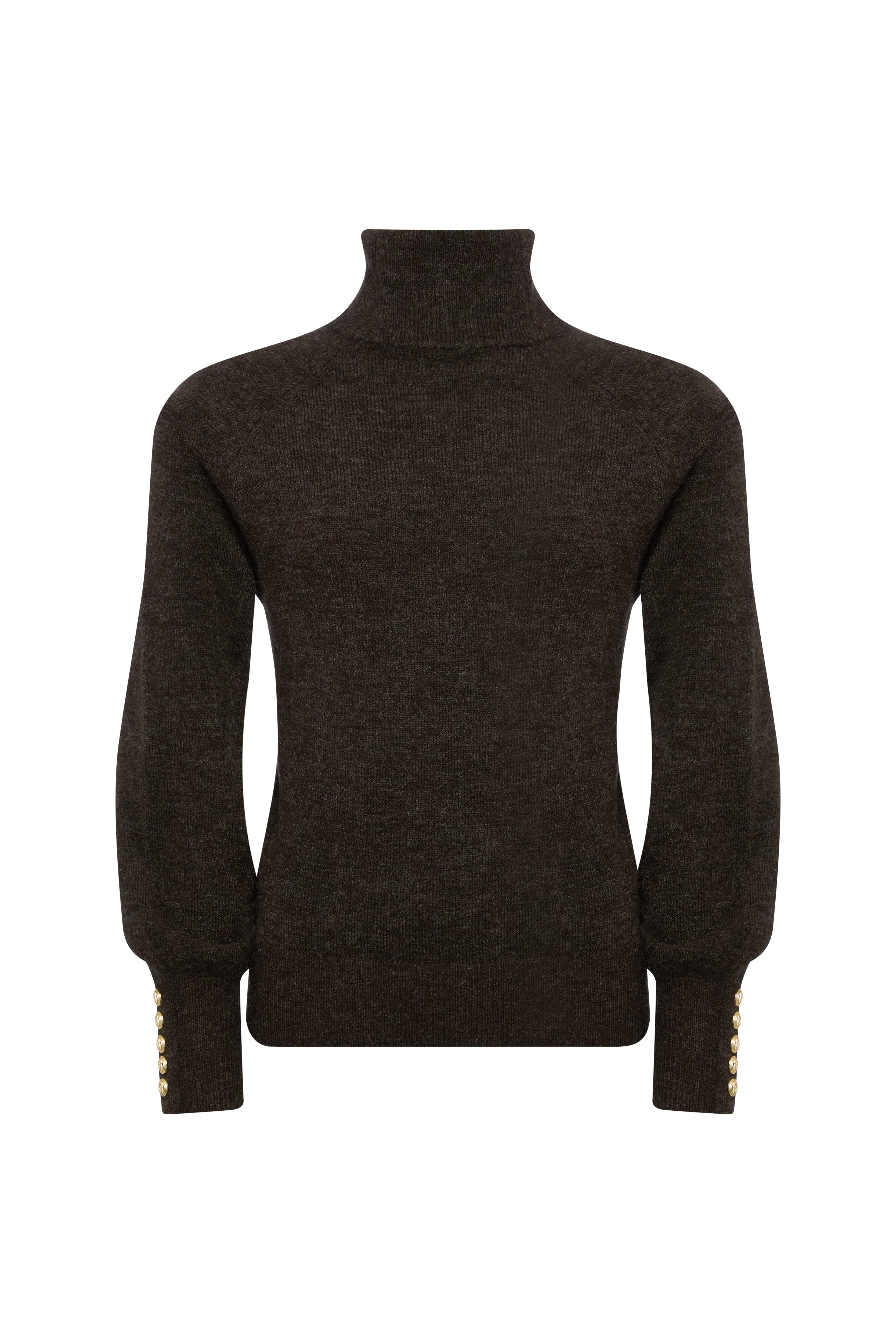 Maisie Roll Neck Knit (Chocolate) - Image 4