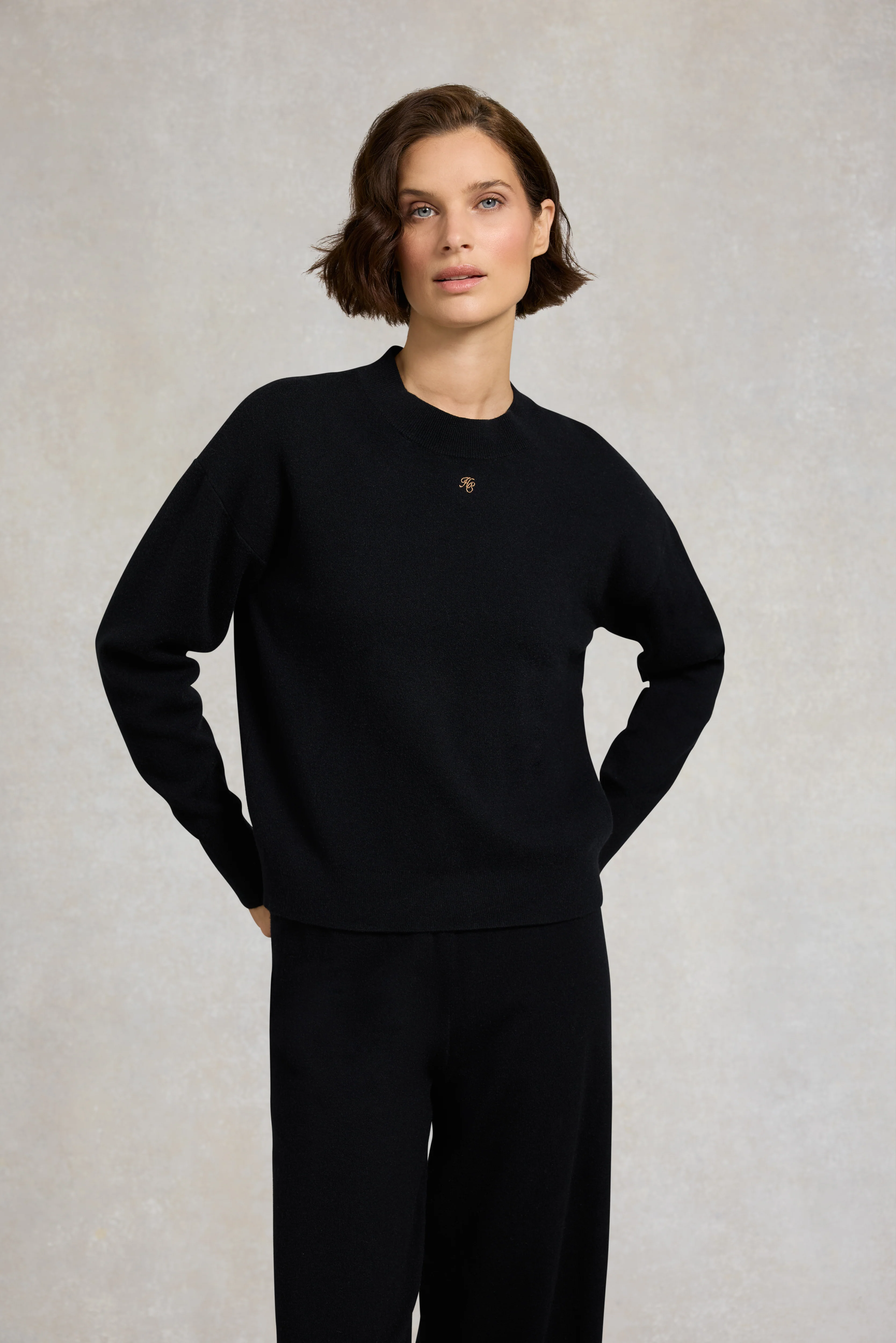Maria Crew Neck Knit (Black) - Image 2