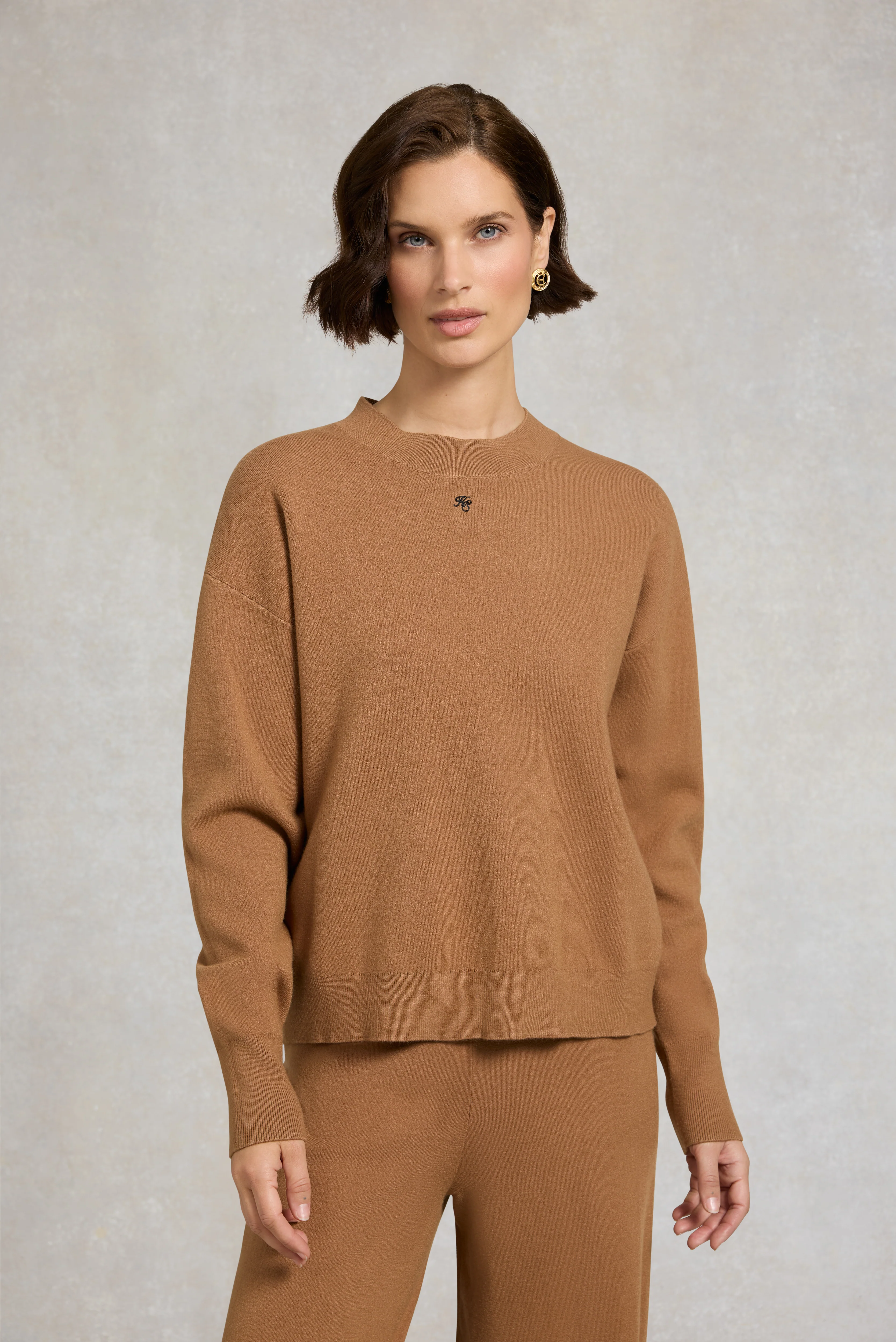 Maria Crew Neck Knit (Caramel) - Image 2