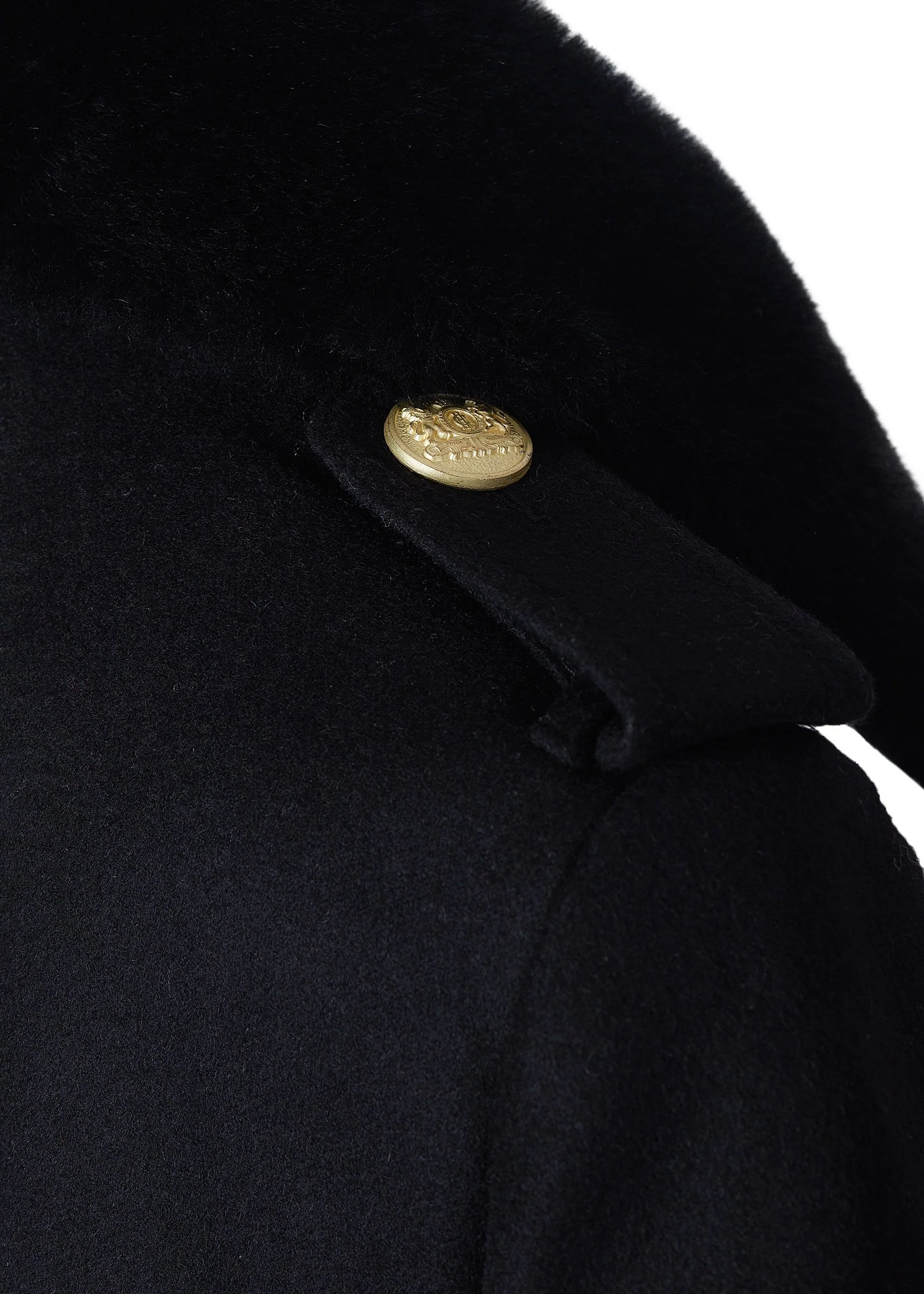 Marlborough Shearling Trench Coat (Soft Black) - Image 17