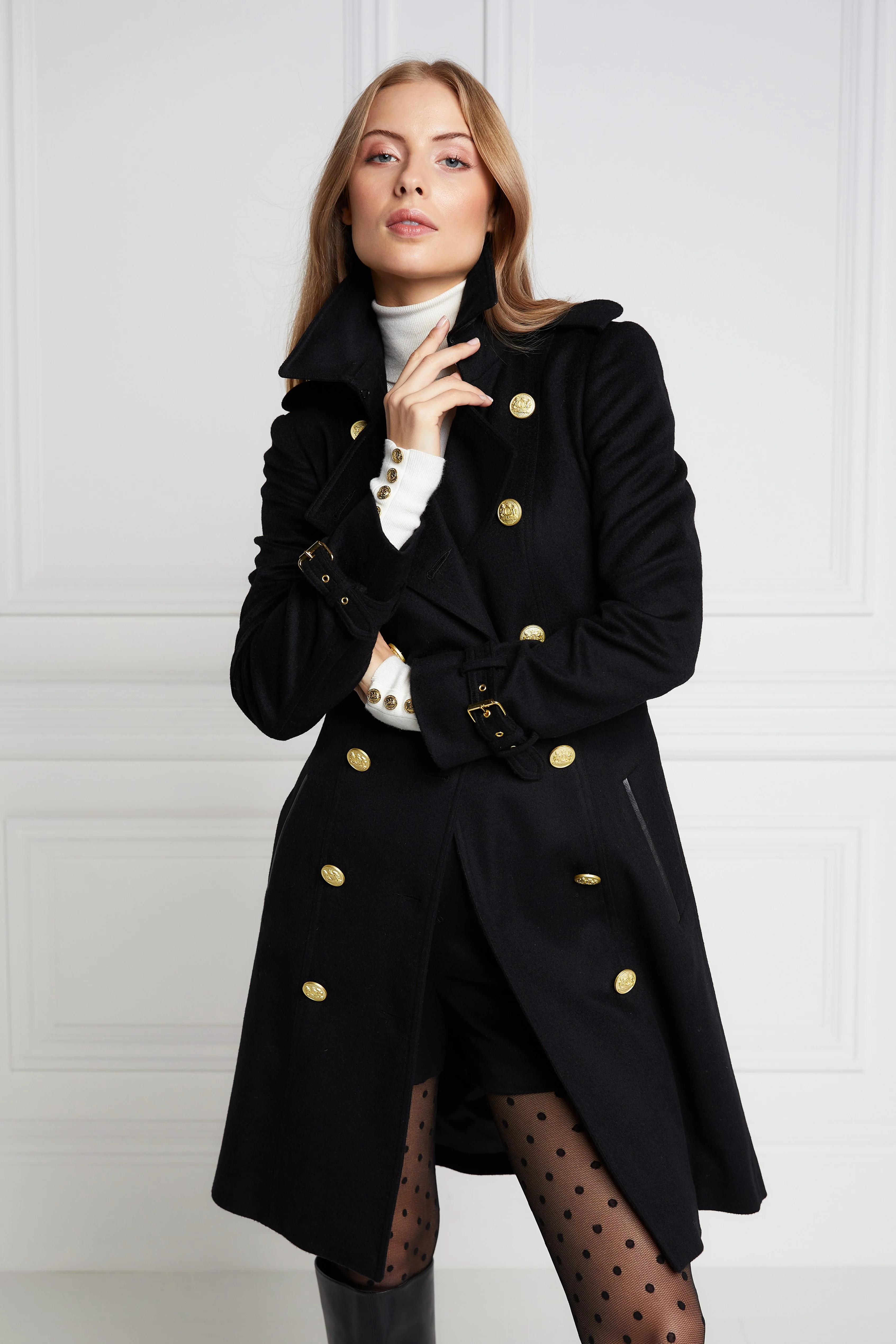 Marlborough Trench Coat (Soft Black) - Image 3