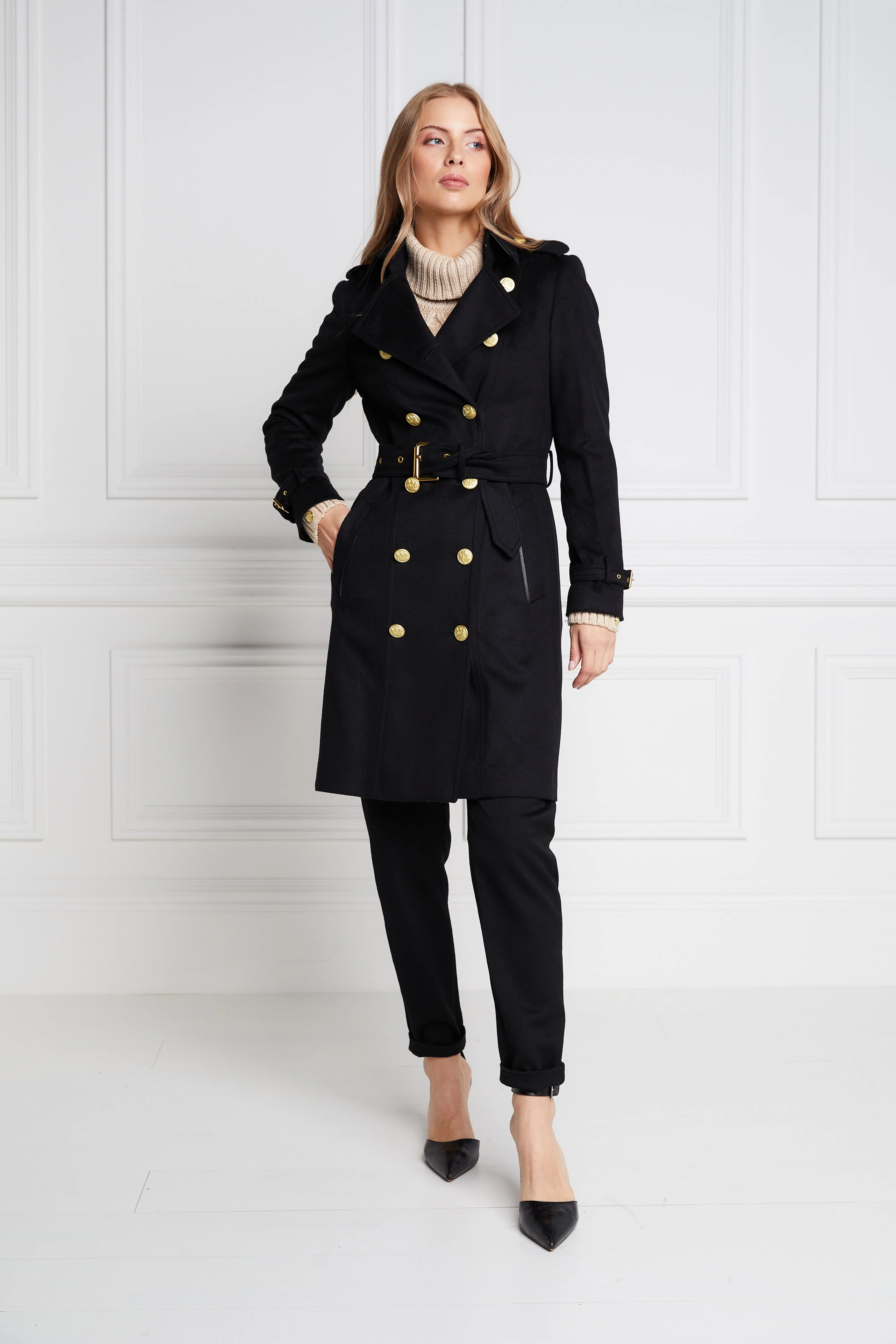 Marlborough Trench Coat (Soft Black) - Image 4