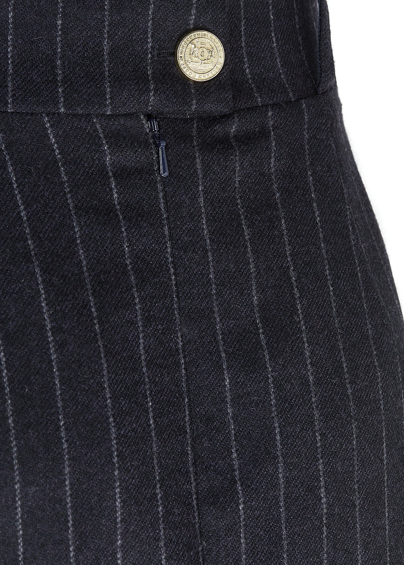 Mayfair Pencil Skirt (Charcoal Pinstripe) - Image 8