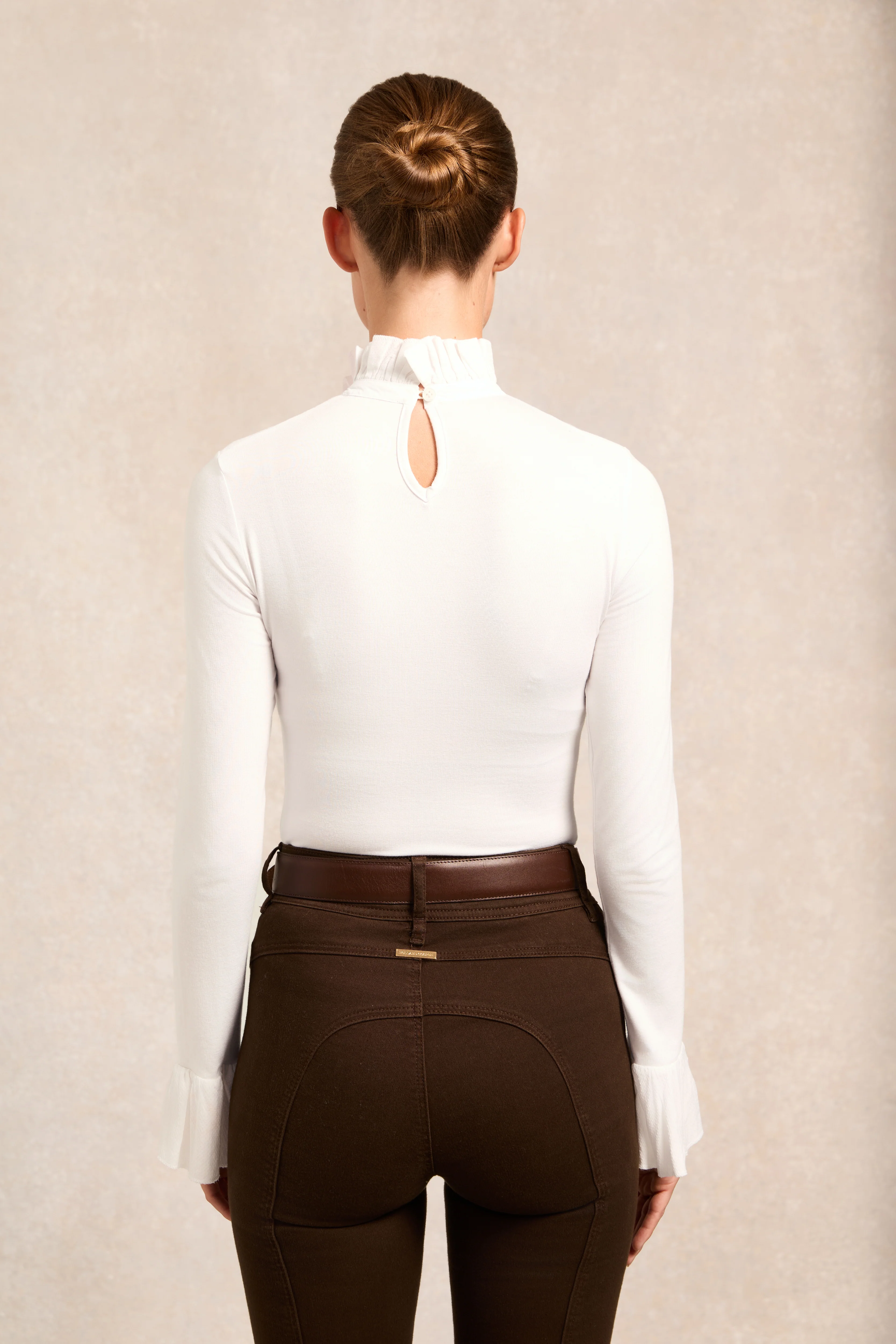 Melissa Jersey Blouse (White) - Image 5