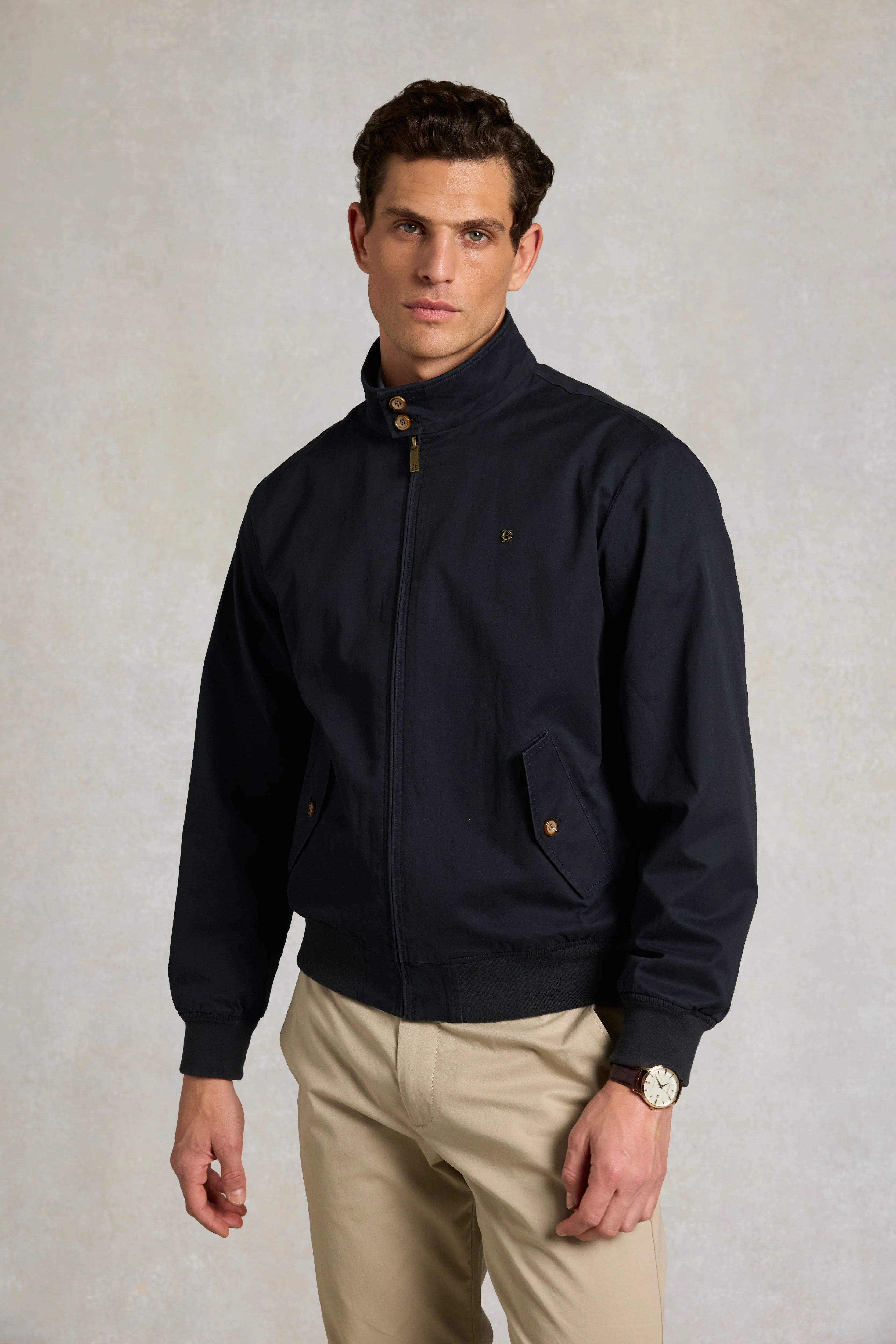 Men's Classic Harrington Jacket (Ink Navy) - Image 3