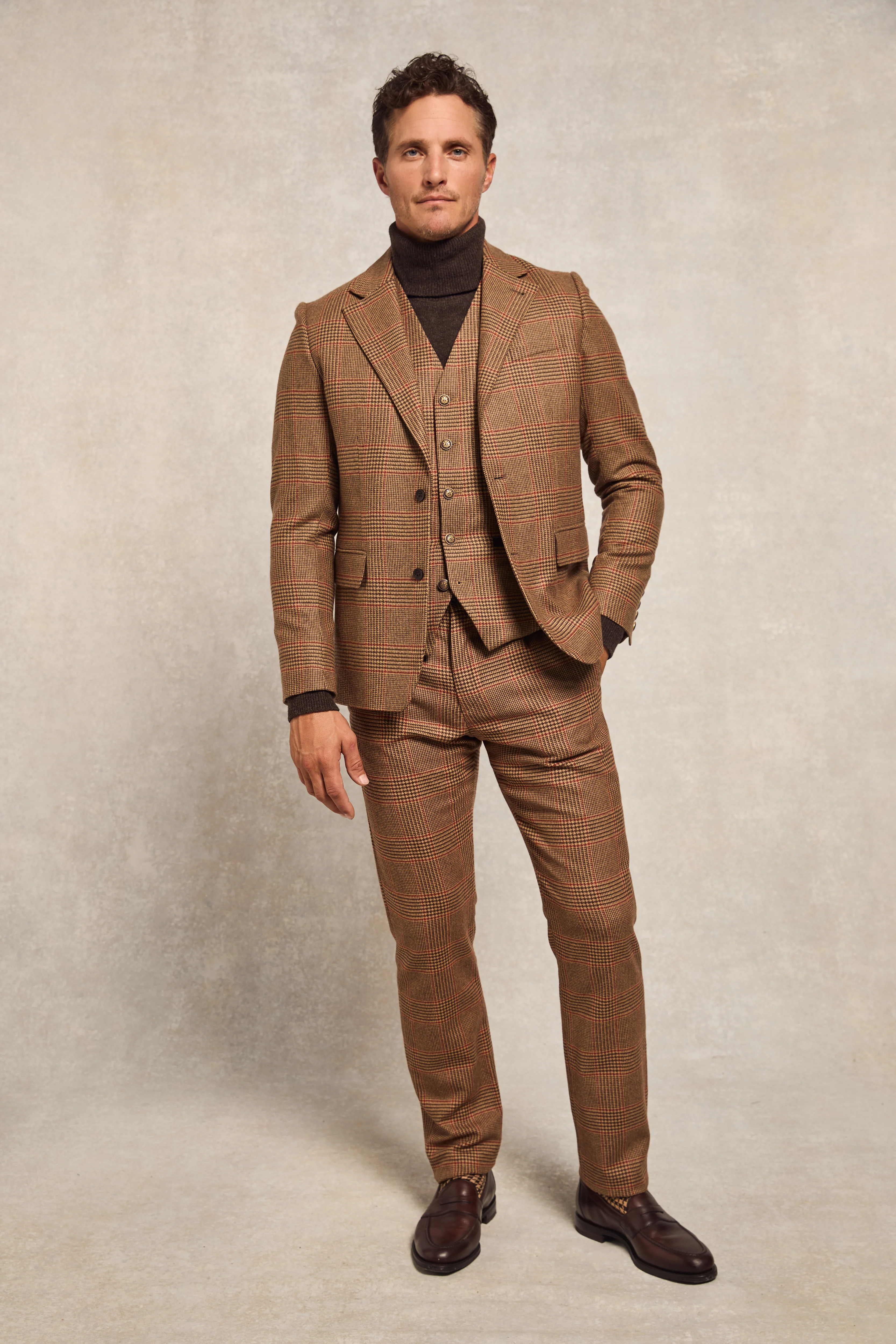 The Classic Trouser (Clarence Check Merlot) - Image 3