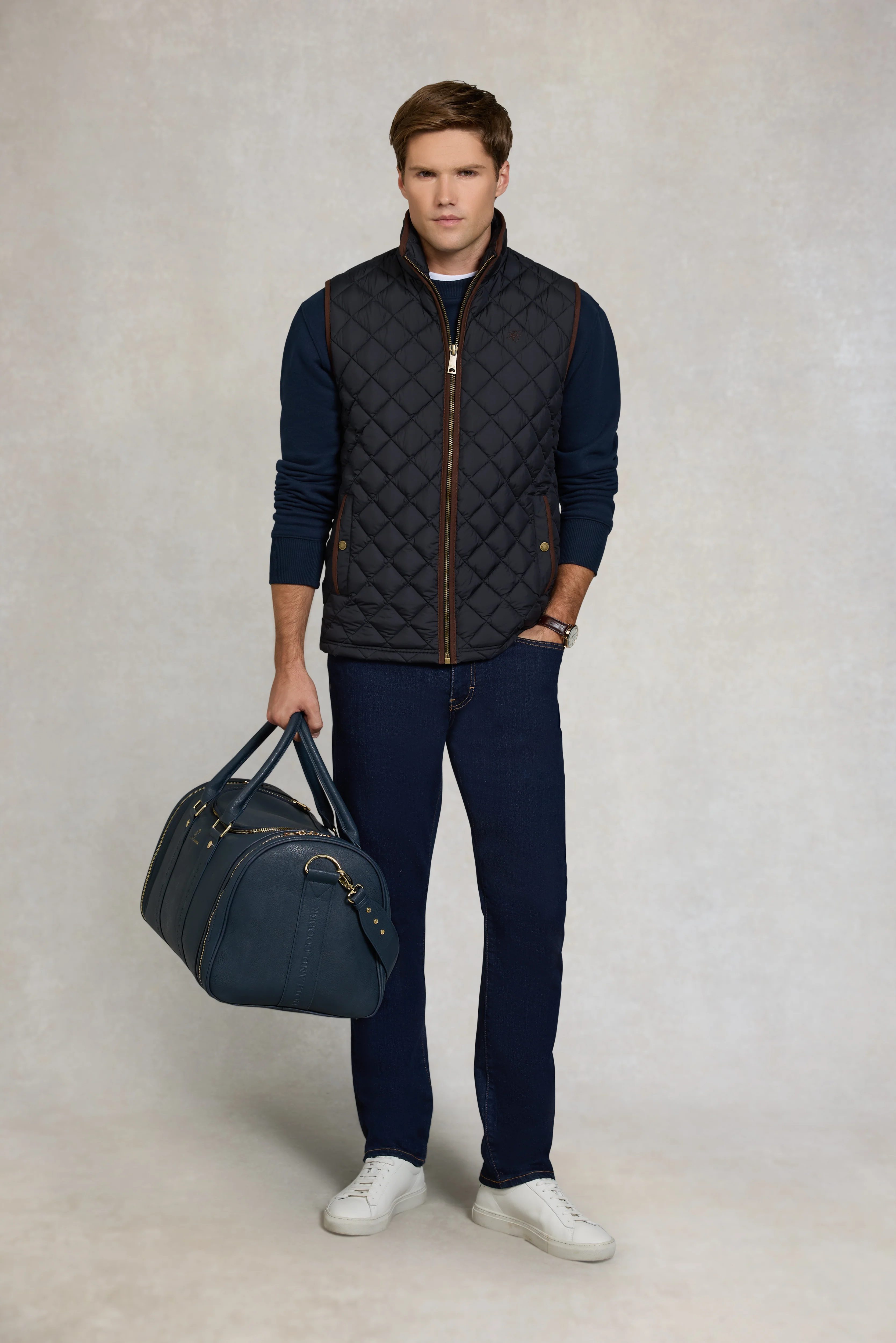 Men's Country Quilted Gilet (Ink Navy) - Image 3